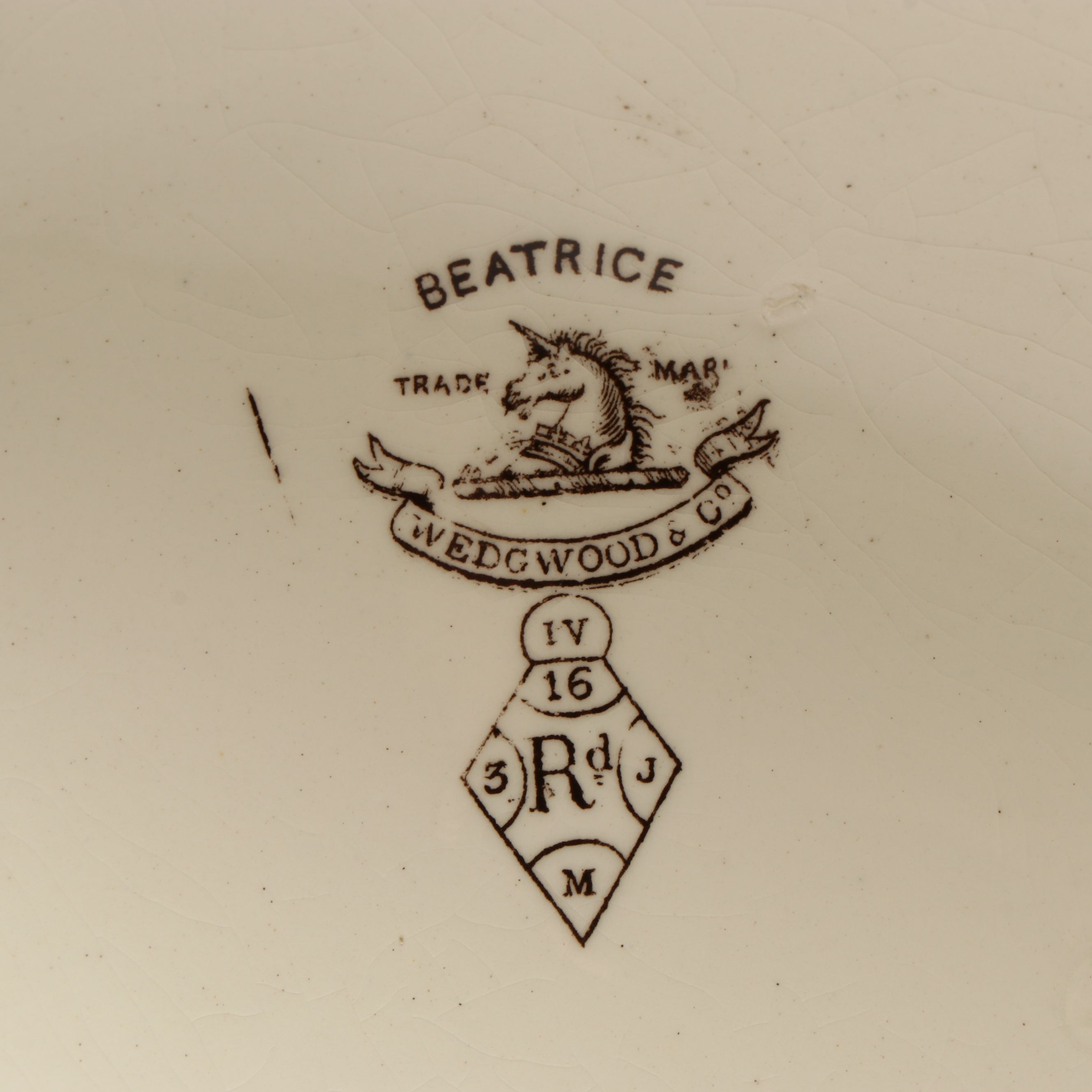 Wedgwood  & Co. "Beatrice" Brown Transferware Lidded Tureen with Other Ladle