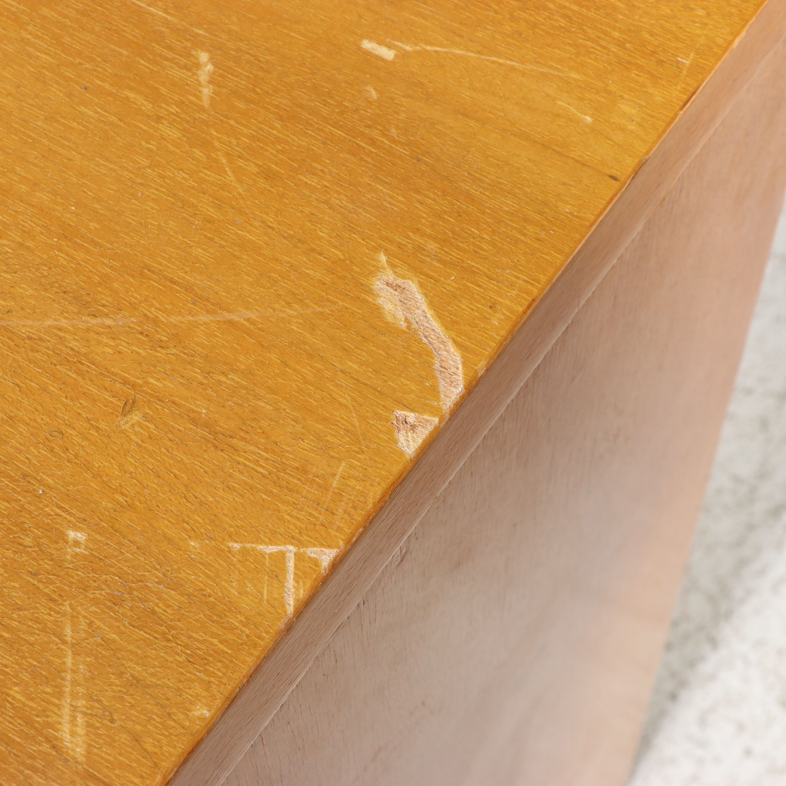 Pair of Mid Century Modern Sculpted Front Nightstands