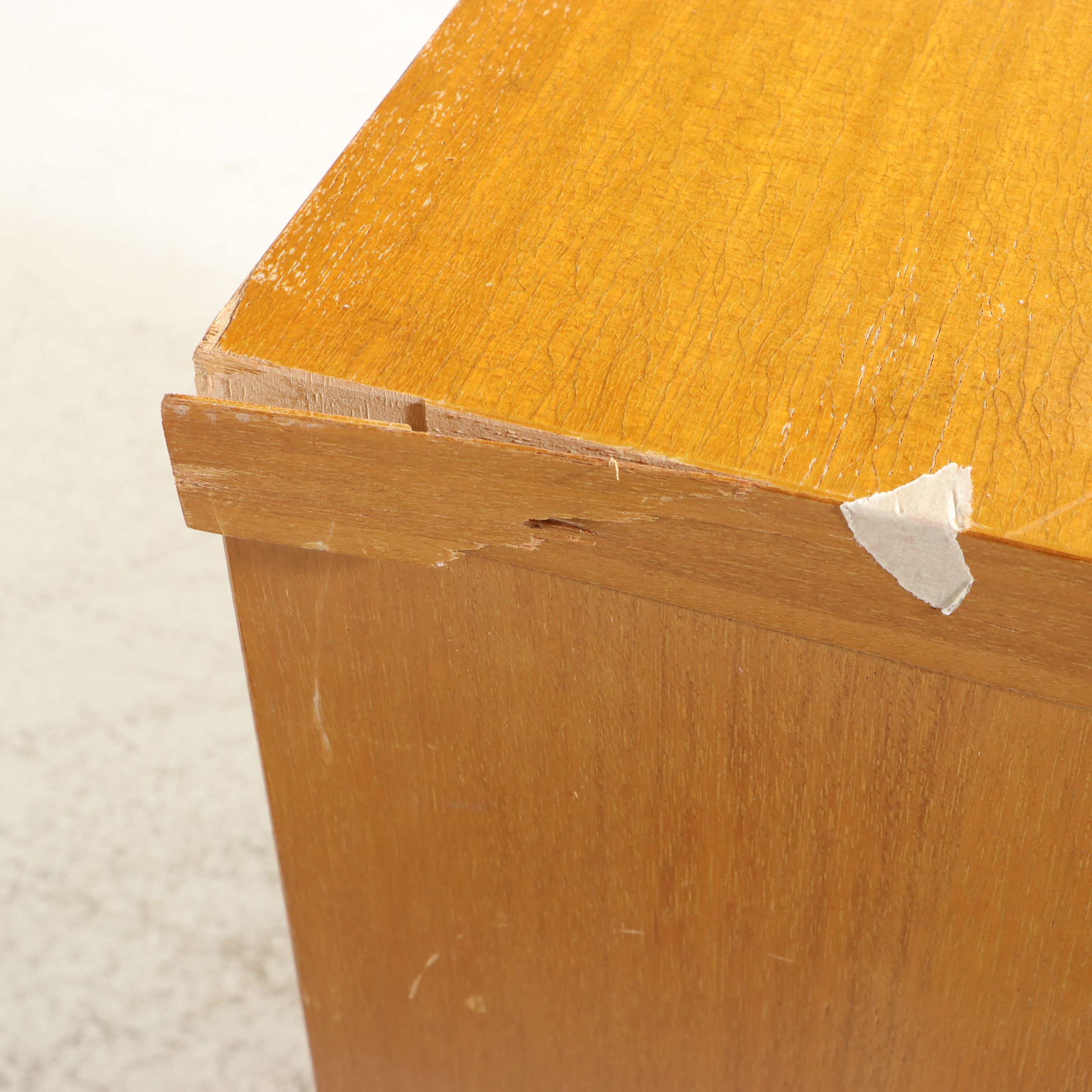 Pair of Mid Century Modern Sculpted Front Nightstands