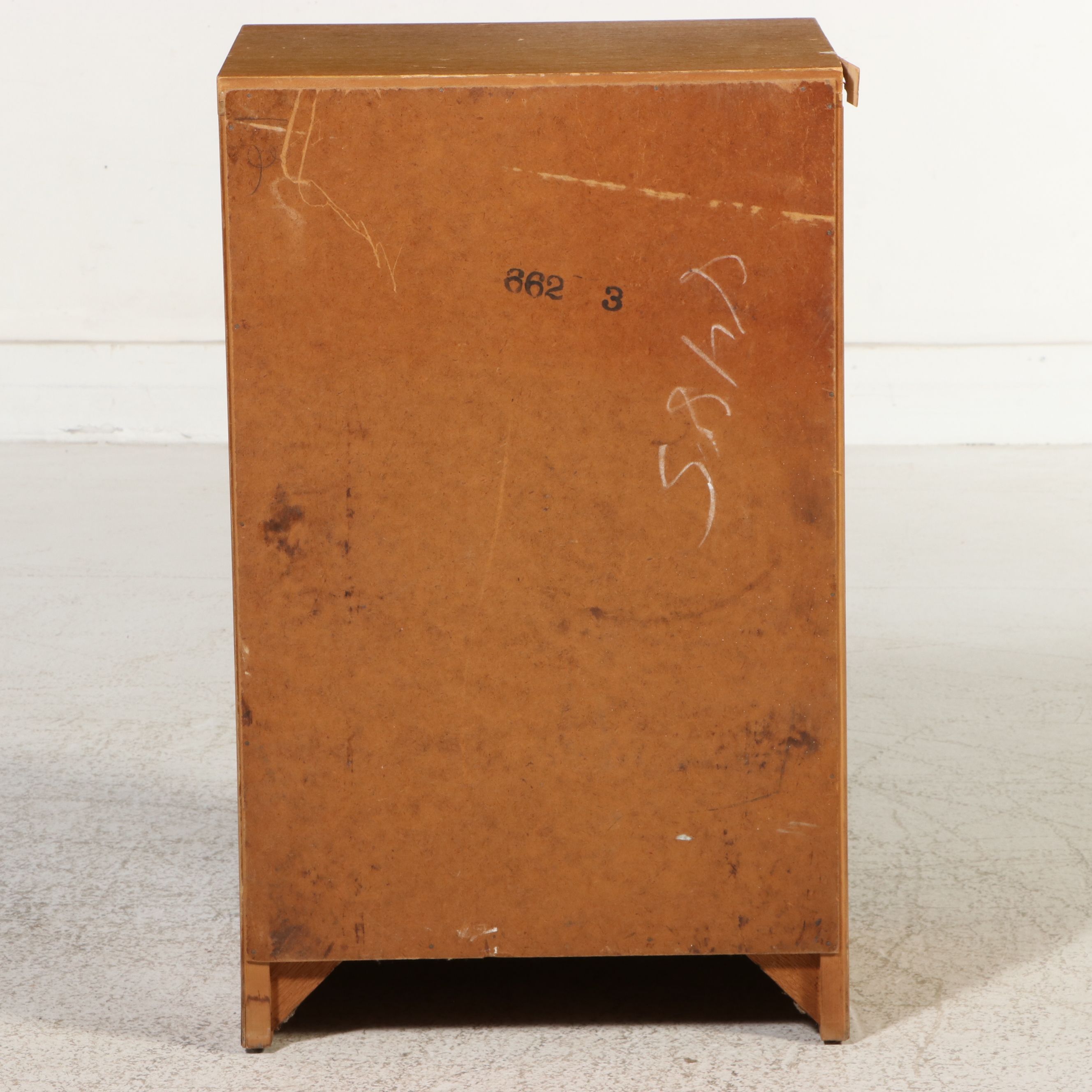 Pair of Mid Century Modern Sculpted Front Nightstands