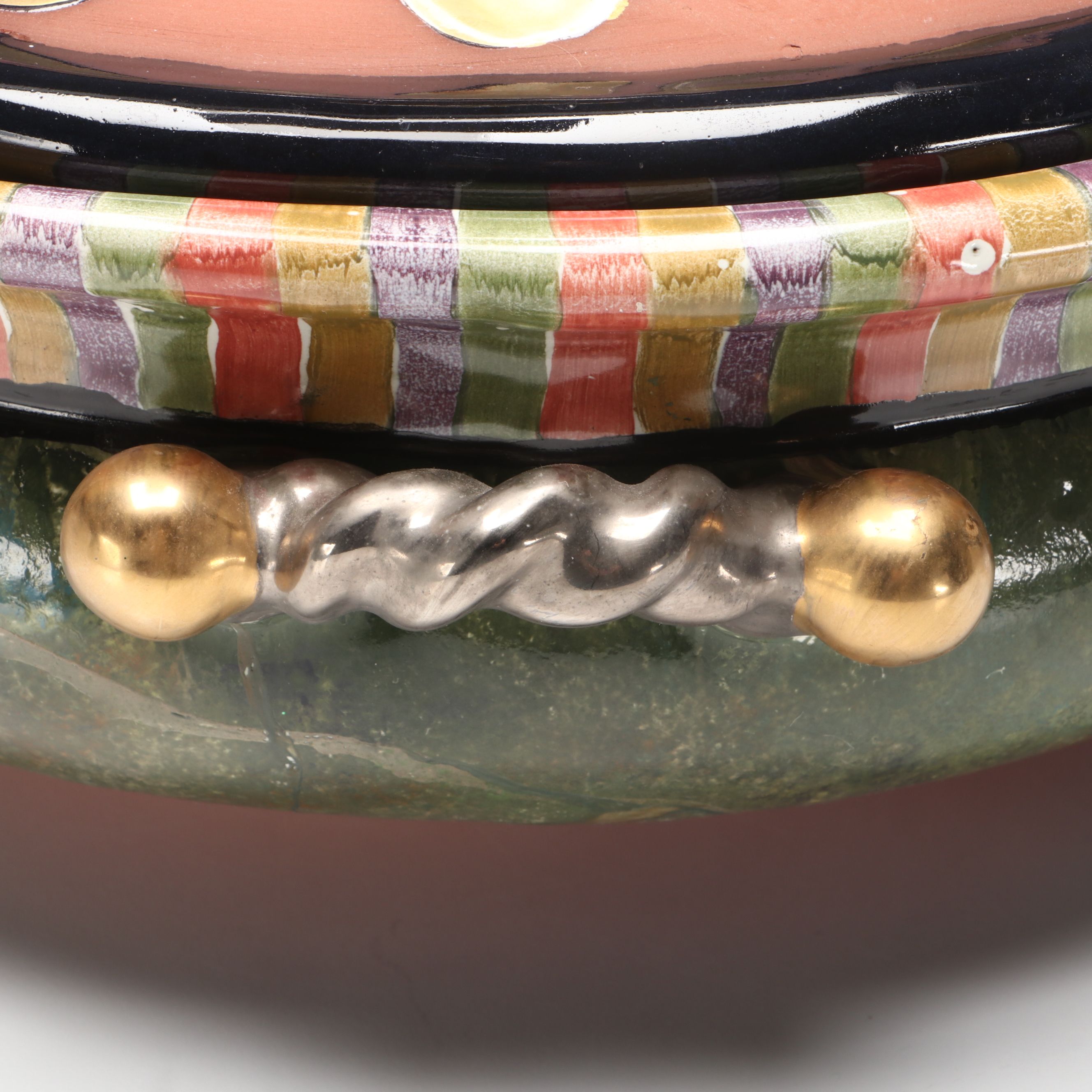 MacKenzie-Childs "Torquay Frank Mustard" Lidded Tureen