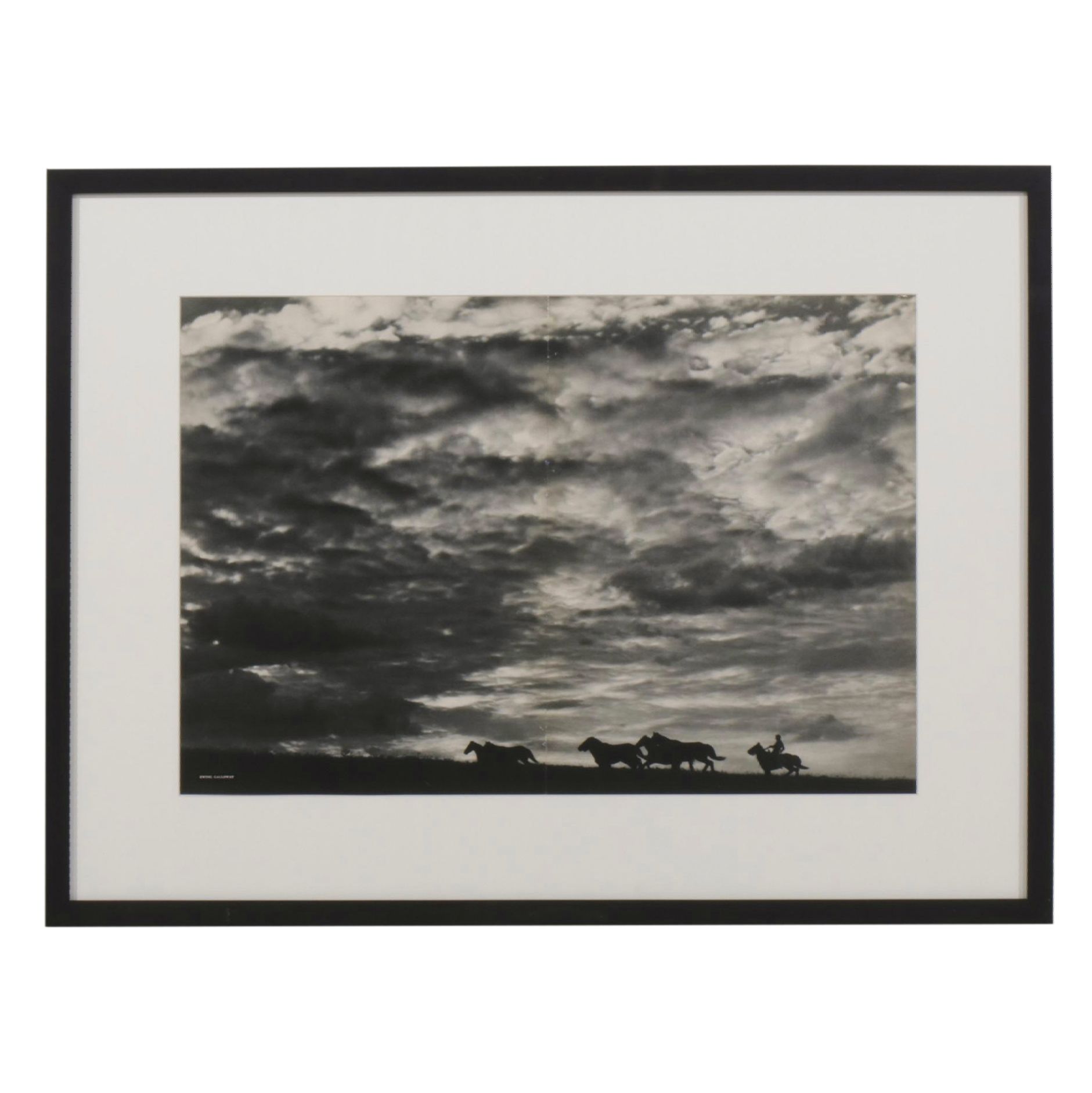 Photogravure After Ewing Galloway "Horses at Roundup" for "Verve" No. 3, 1938