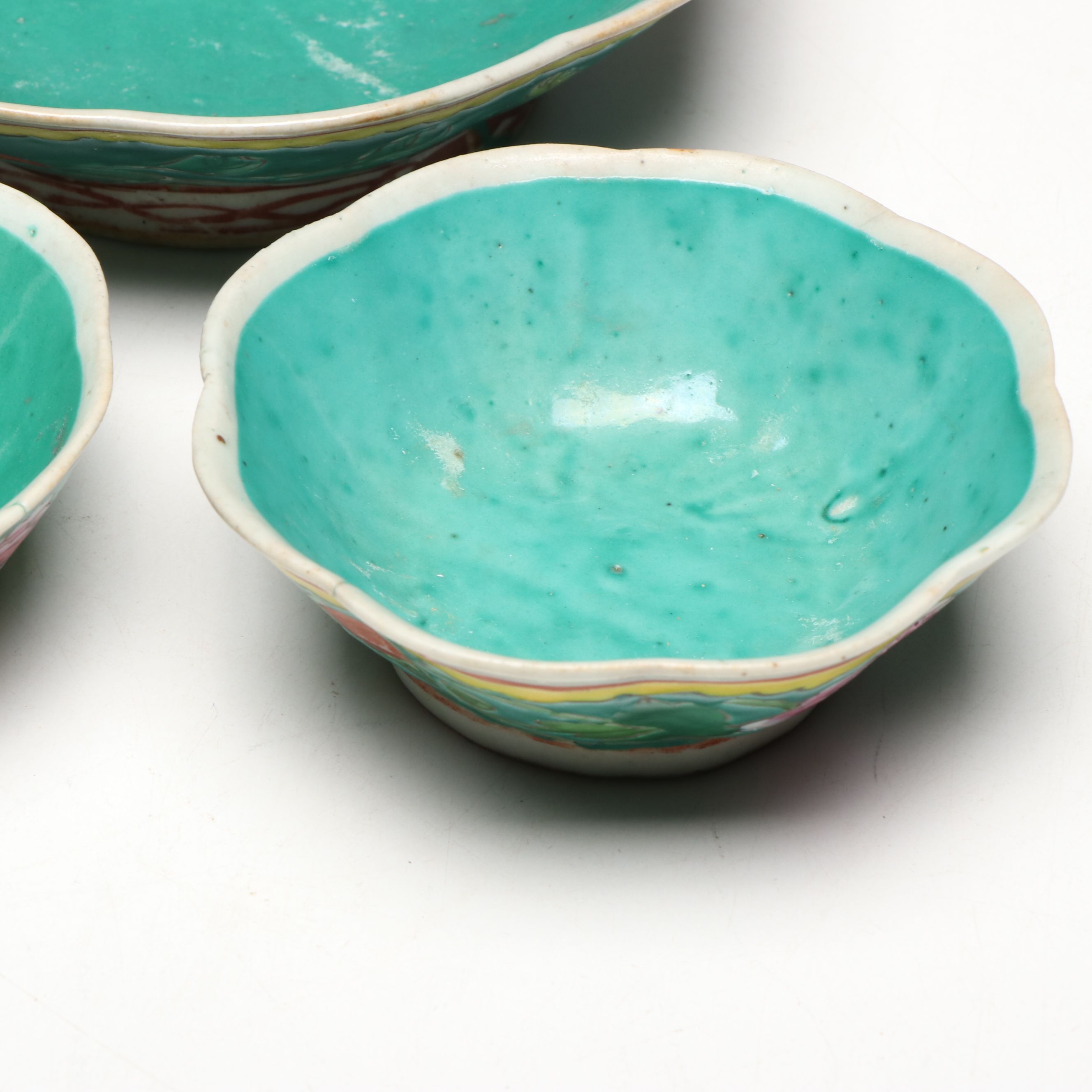 Chinese Famille Verte Porcelain Bowls