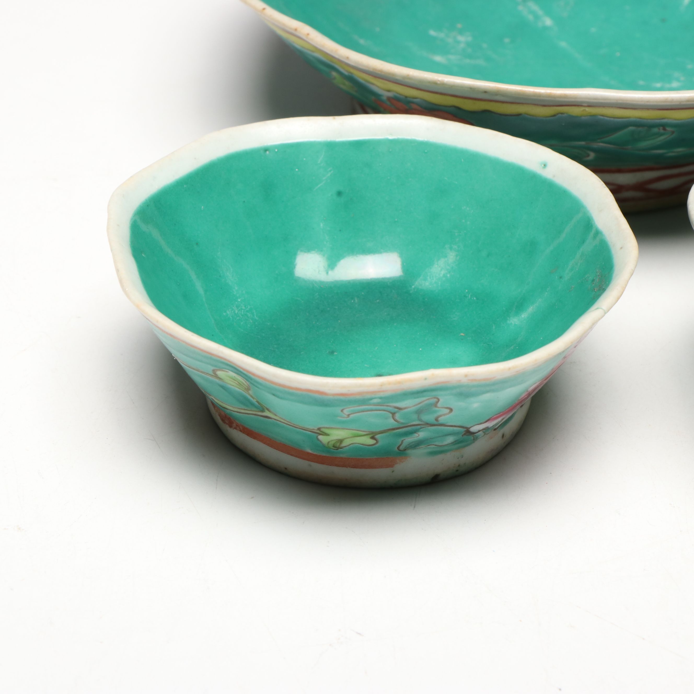 Chinese Famille Verte Porcelain Bowls