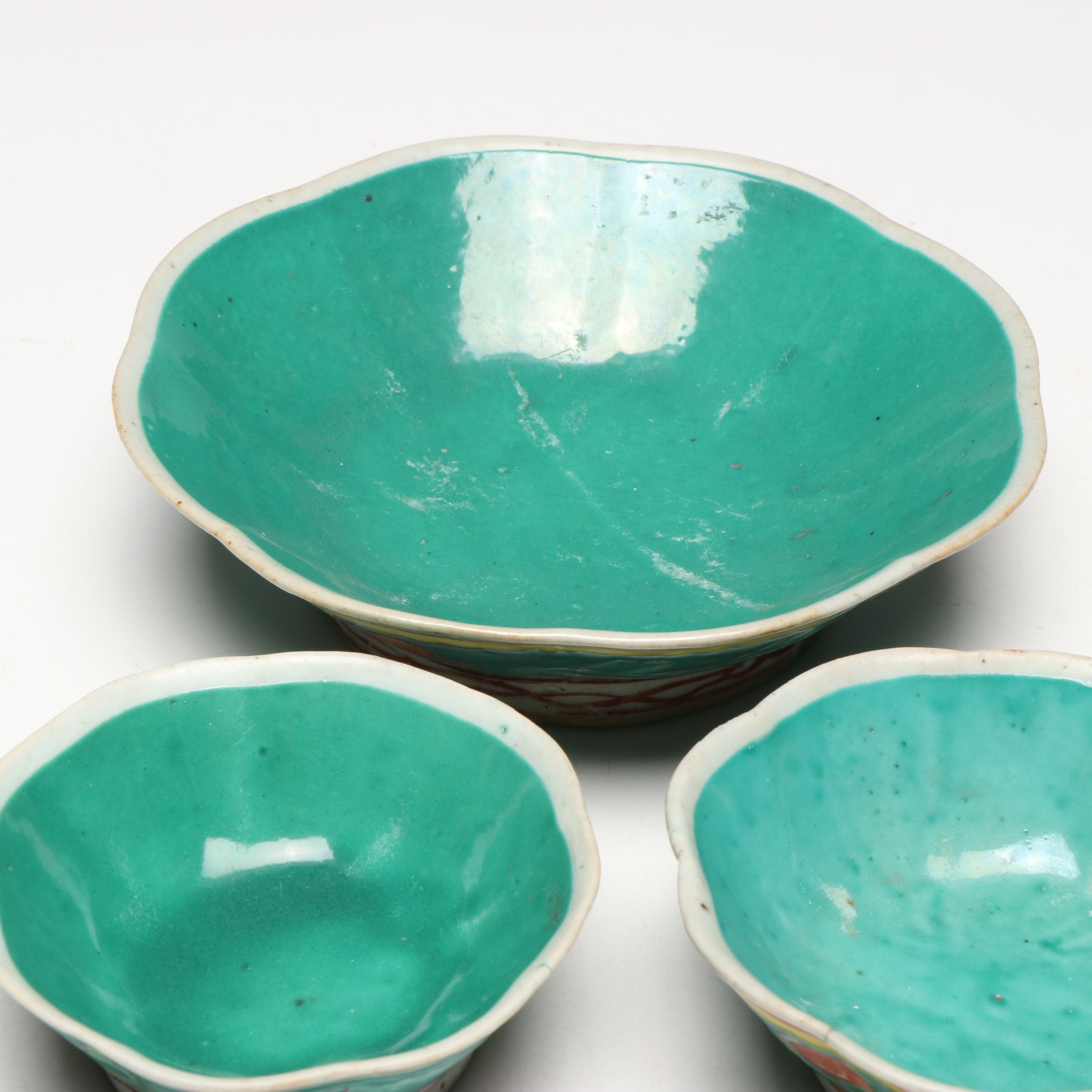 Chinese Famille Verte Porcelain Bowls