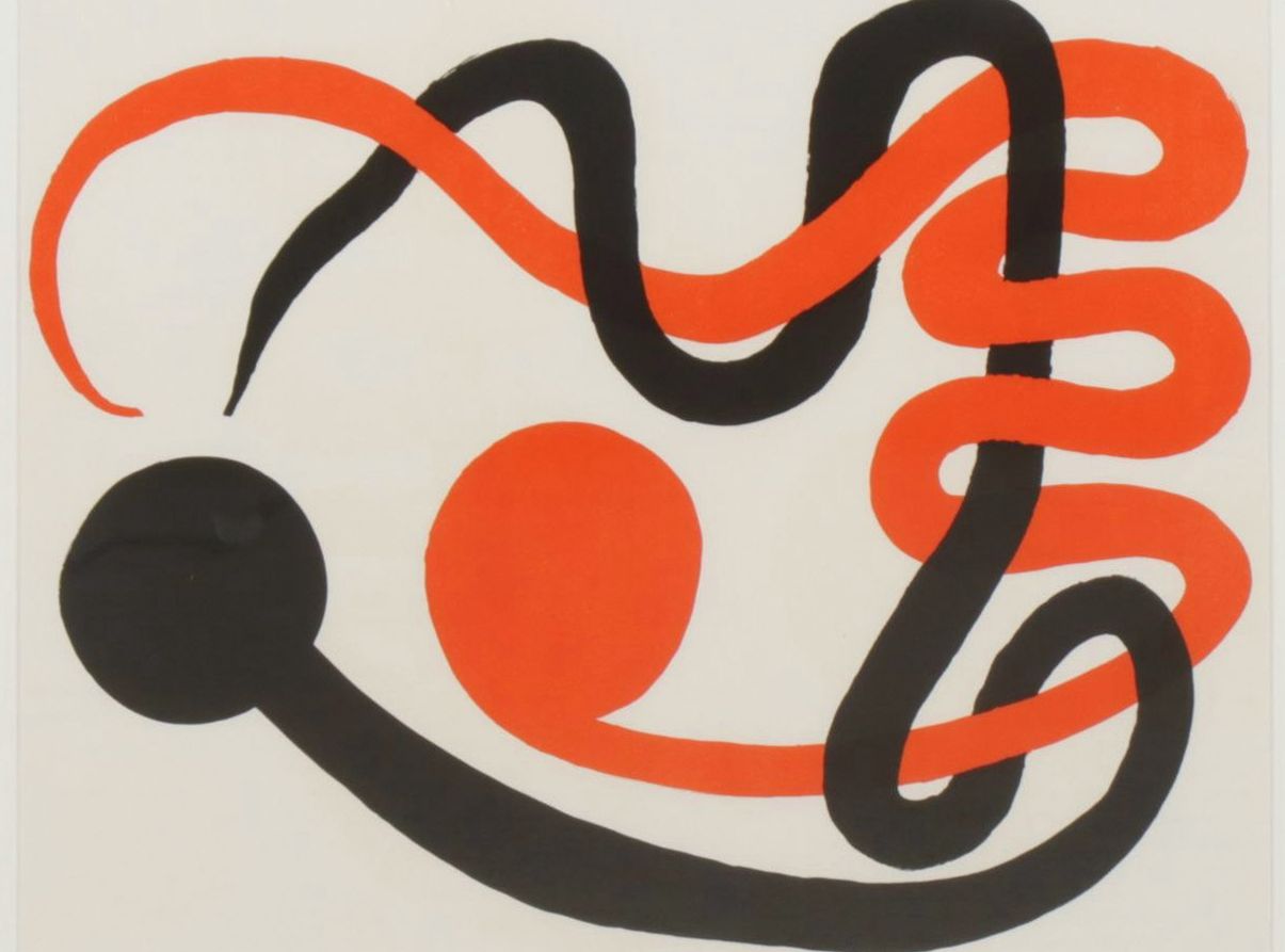 Alexander Calder Double-Page Color Lithograph for "Derrière le Miroir," 1973
