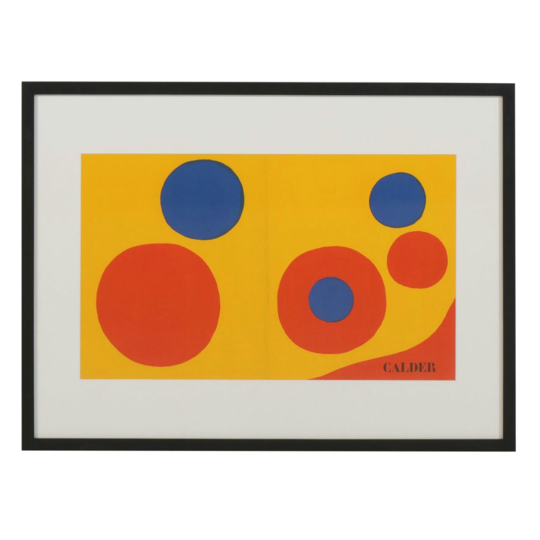 Alexander Calder Double-Page Color Lithograph for "Derrière le Miroir," 1973