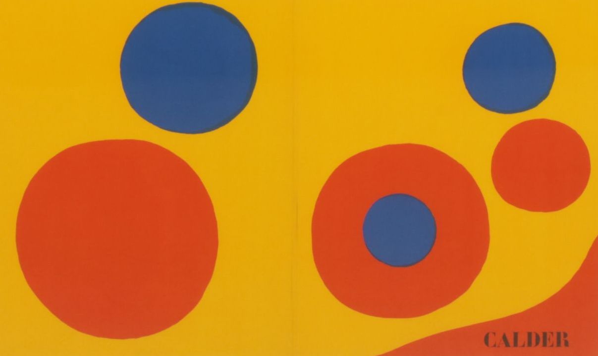 Alexander Calder Double-Page Color Lithograph for "Derrière le Miroir," 1973