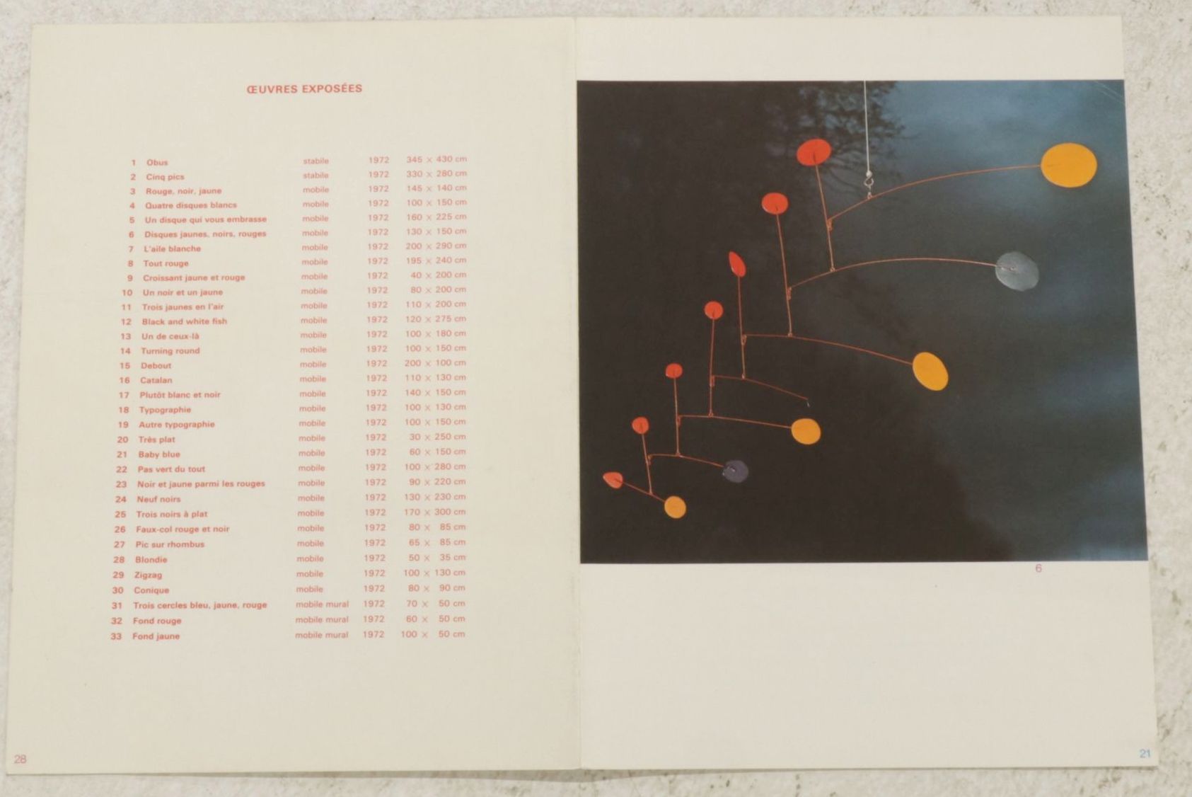Alexander Calder Double-Page Color Lithograph for "Derrière le Miroir," 1973