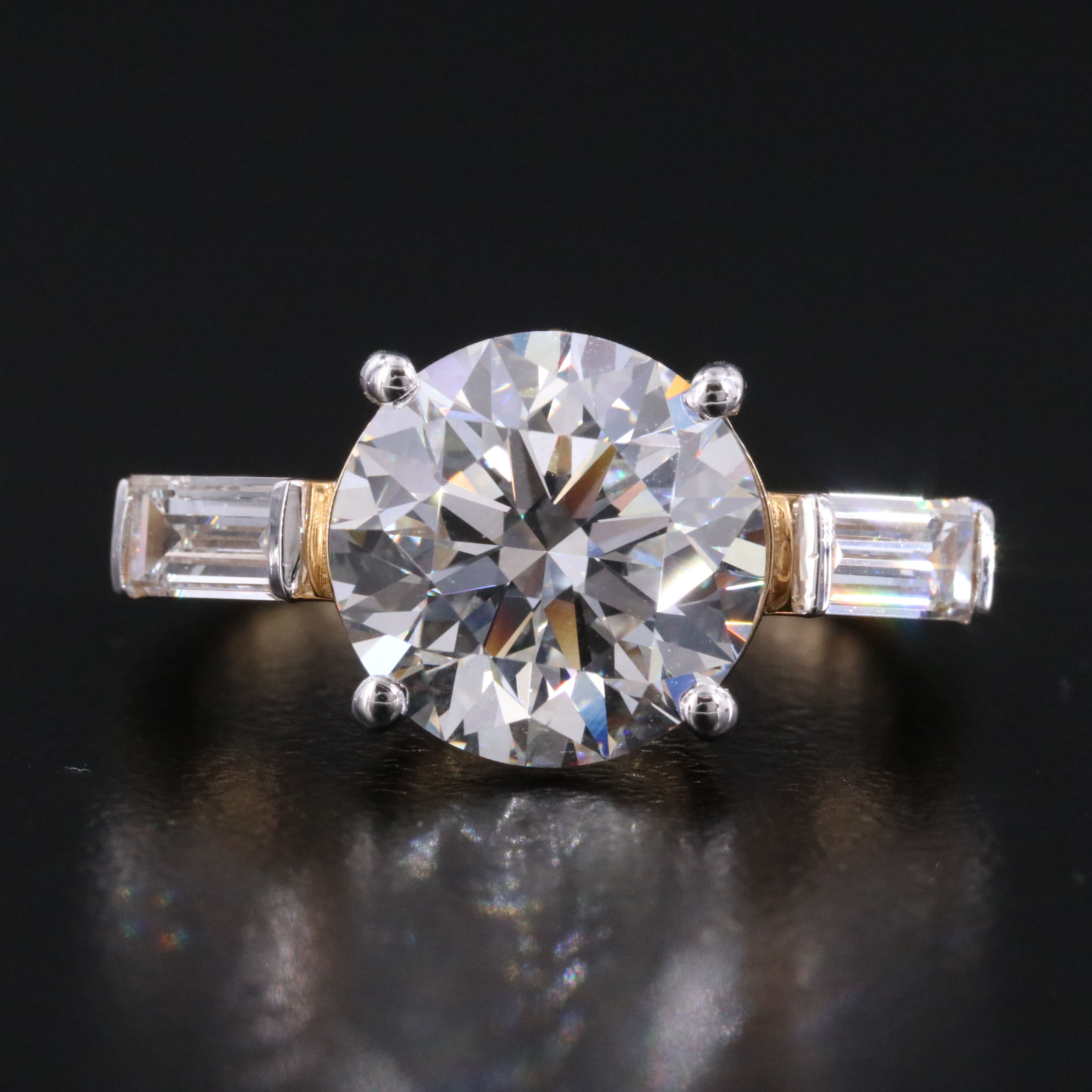 18K 4.58 CTW Lab Grown Diamond Ring with IGI Report