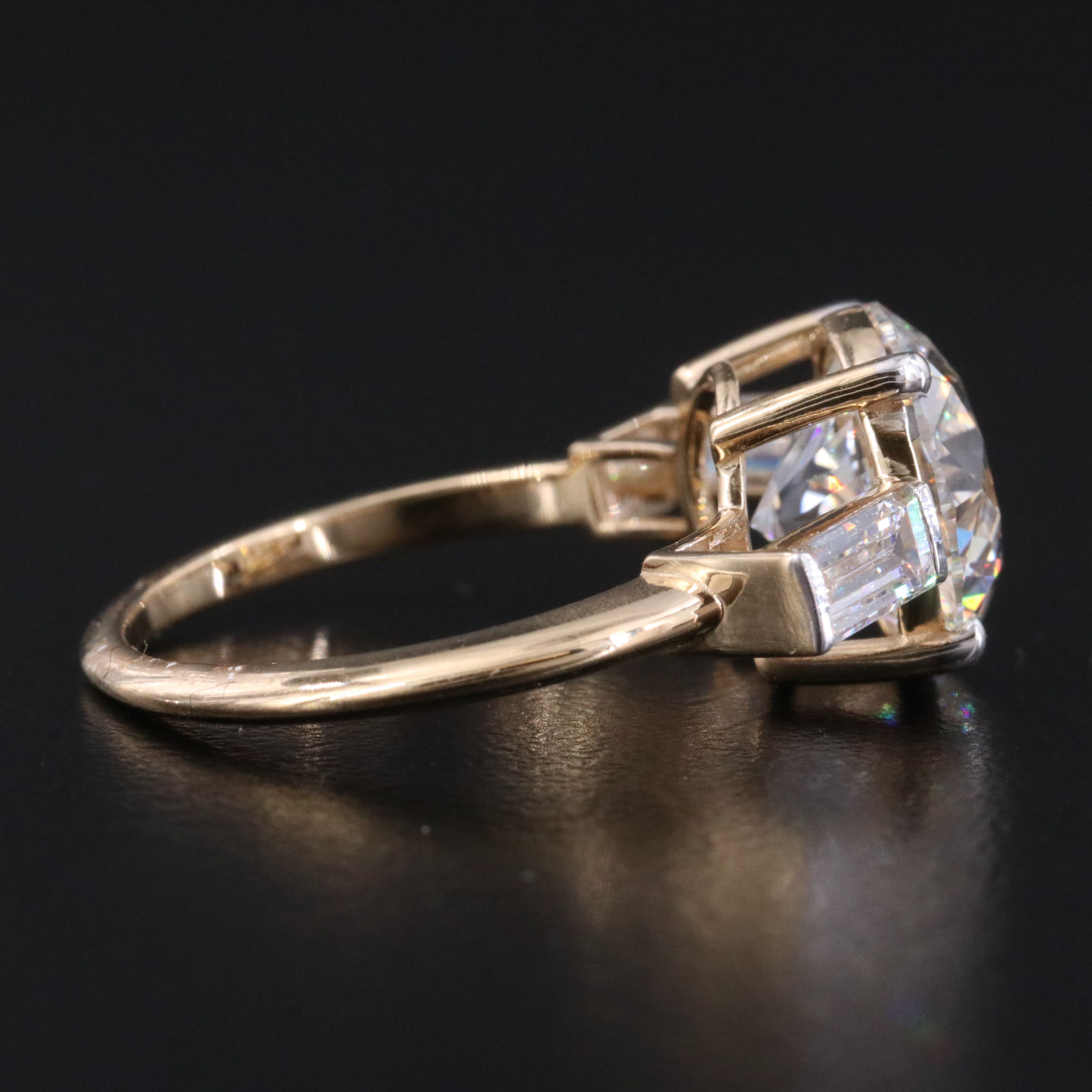 18K 4.58 CTW Lab Grown Diamond Ring with IGI Report