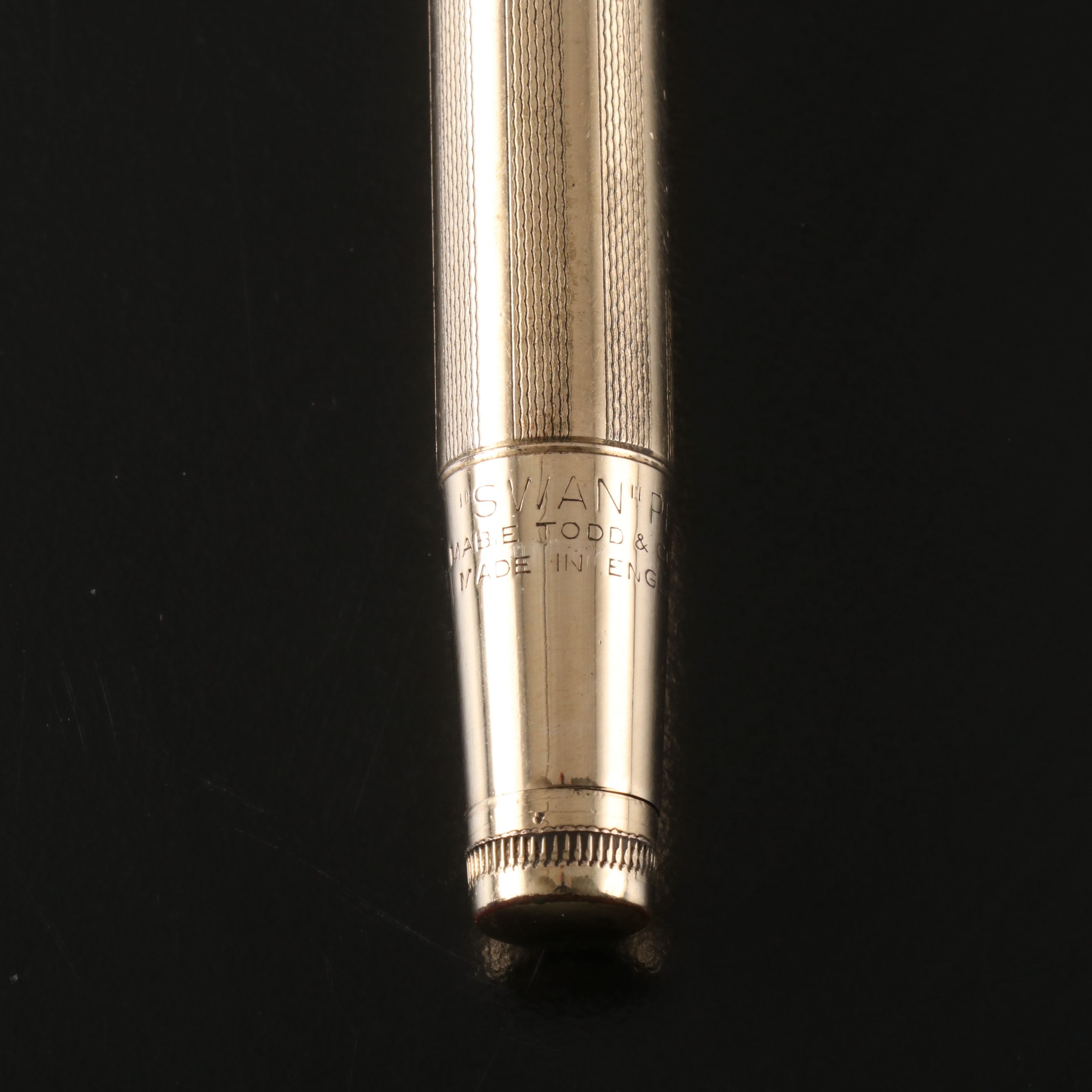 Mabie Todd & Co. "Swan" Metal Fountain Pen with 14K Gold Nib