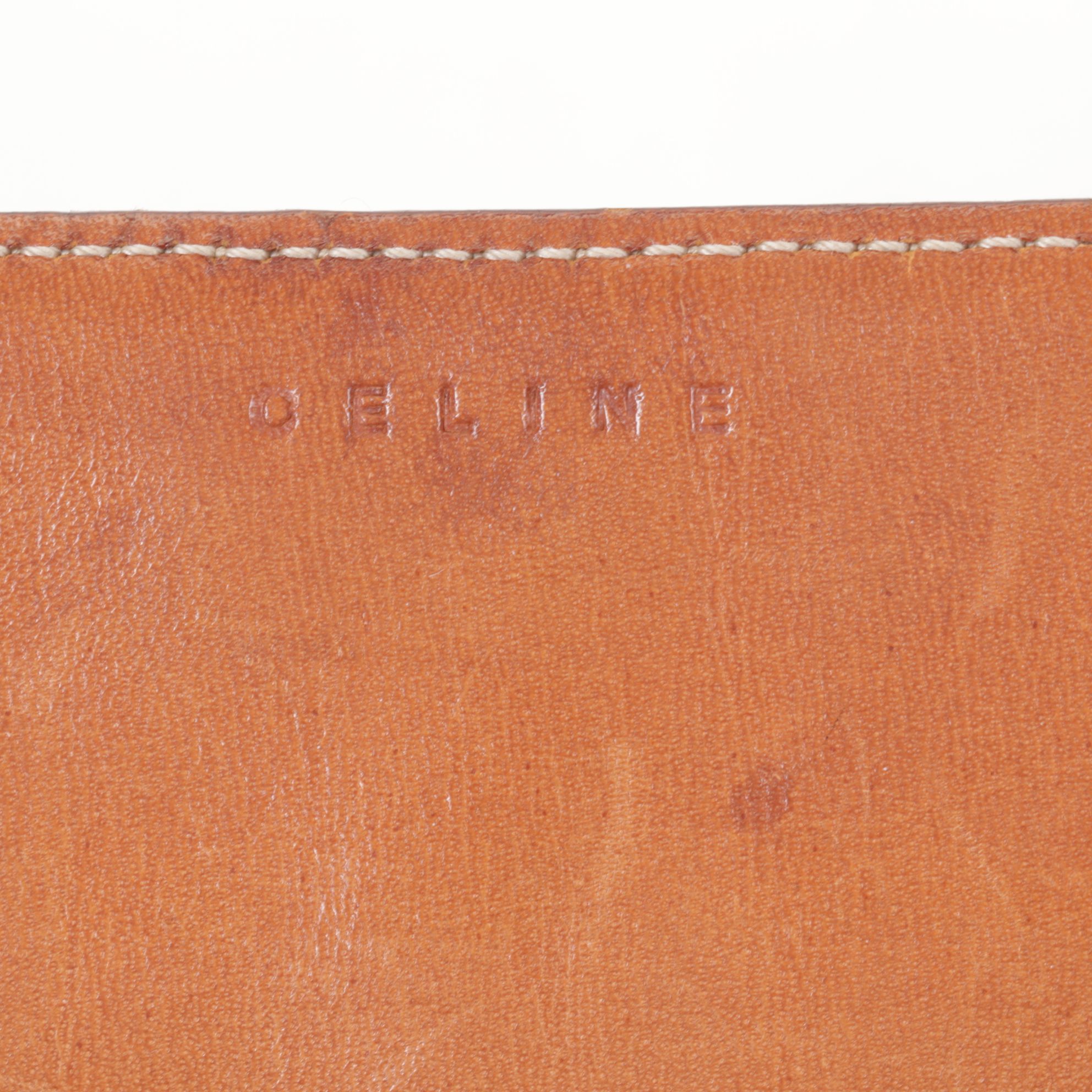 Celine Brown Macadam Coated Canvas Crossbody Bag