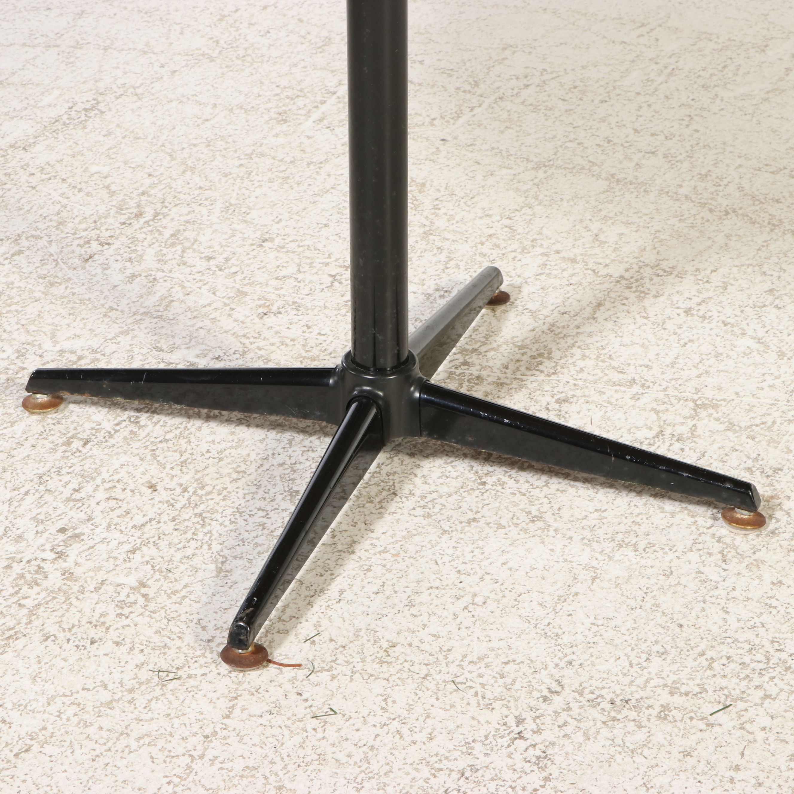 Mid Century Modern White Formica X-Base Drop-Leaf Table, 1960s