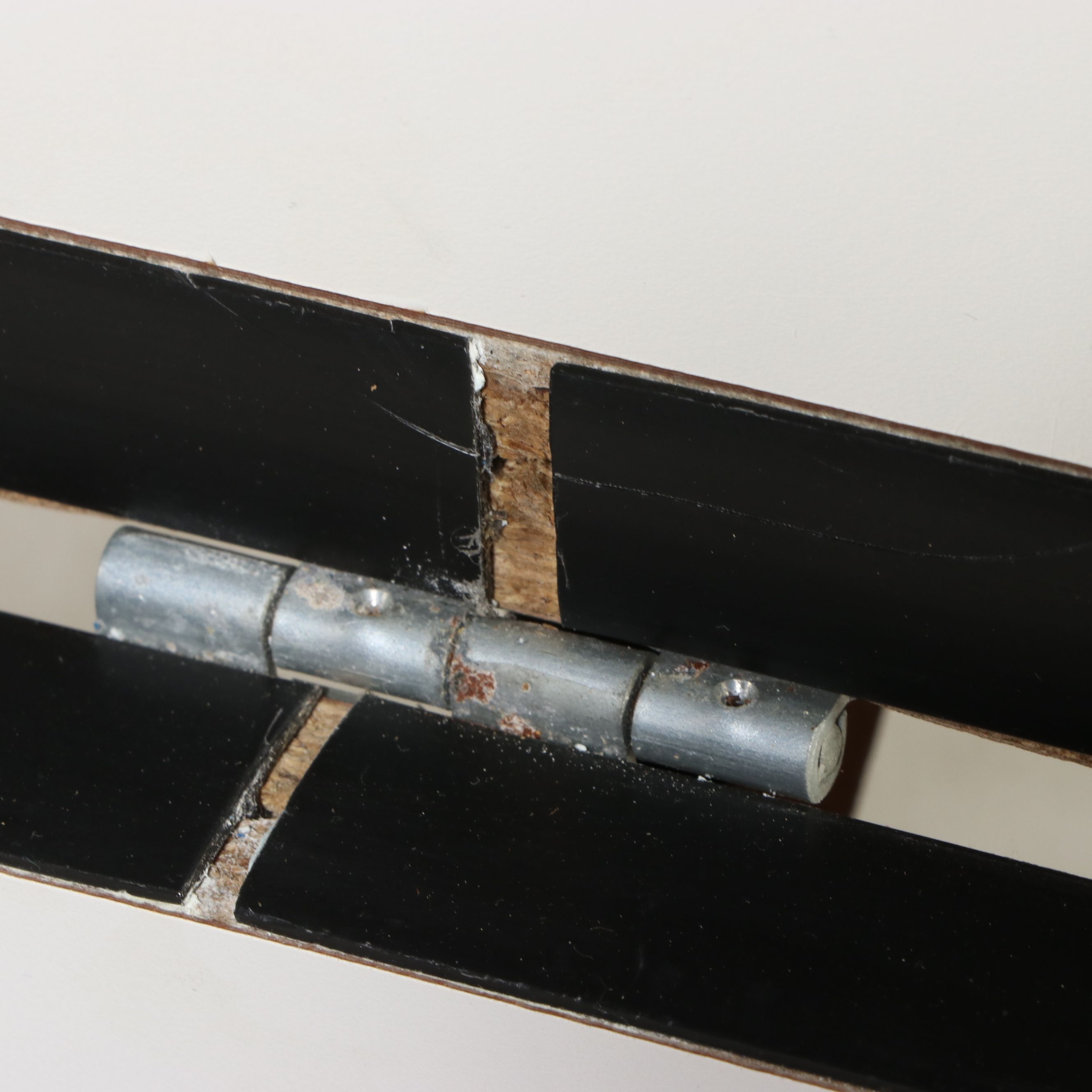 Mid Century Modern White Formica X-Base Drop-Leaf Table, 1960s