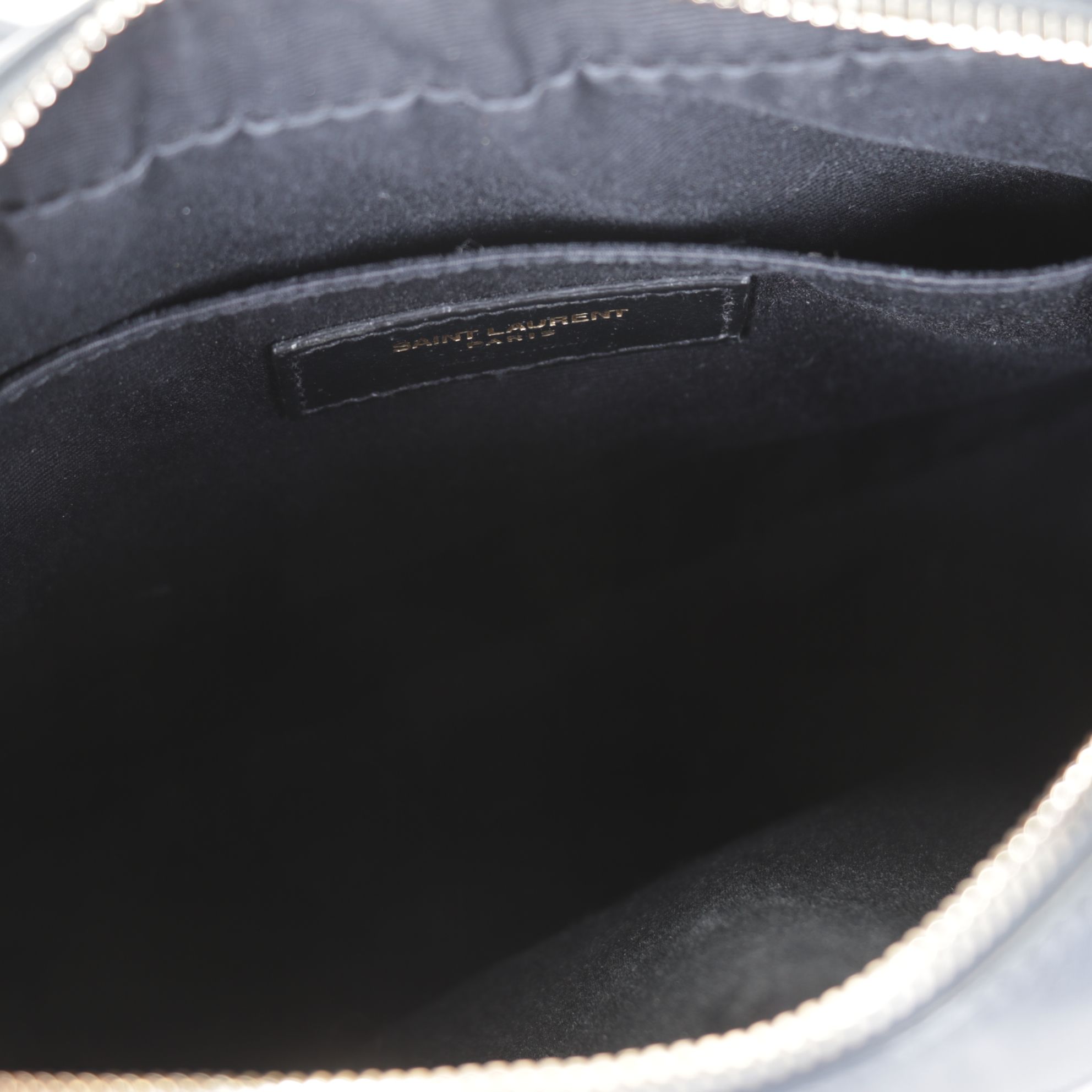 Yves Saint Laurent Lou Camera Bag in Black Matelassé Chevron Leather