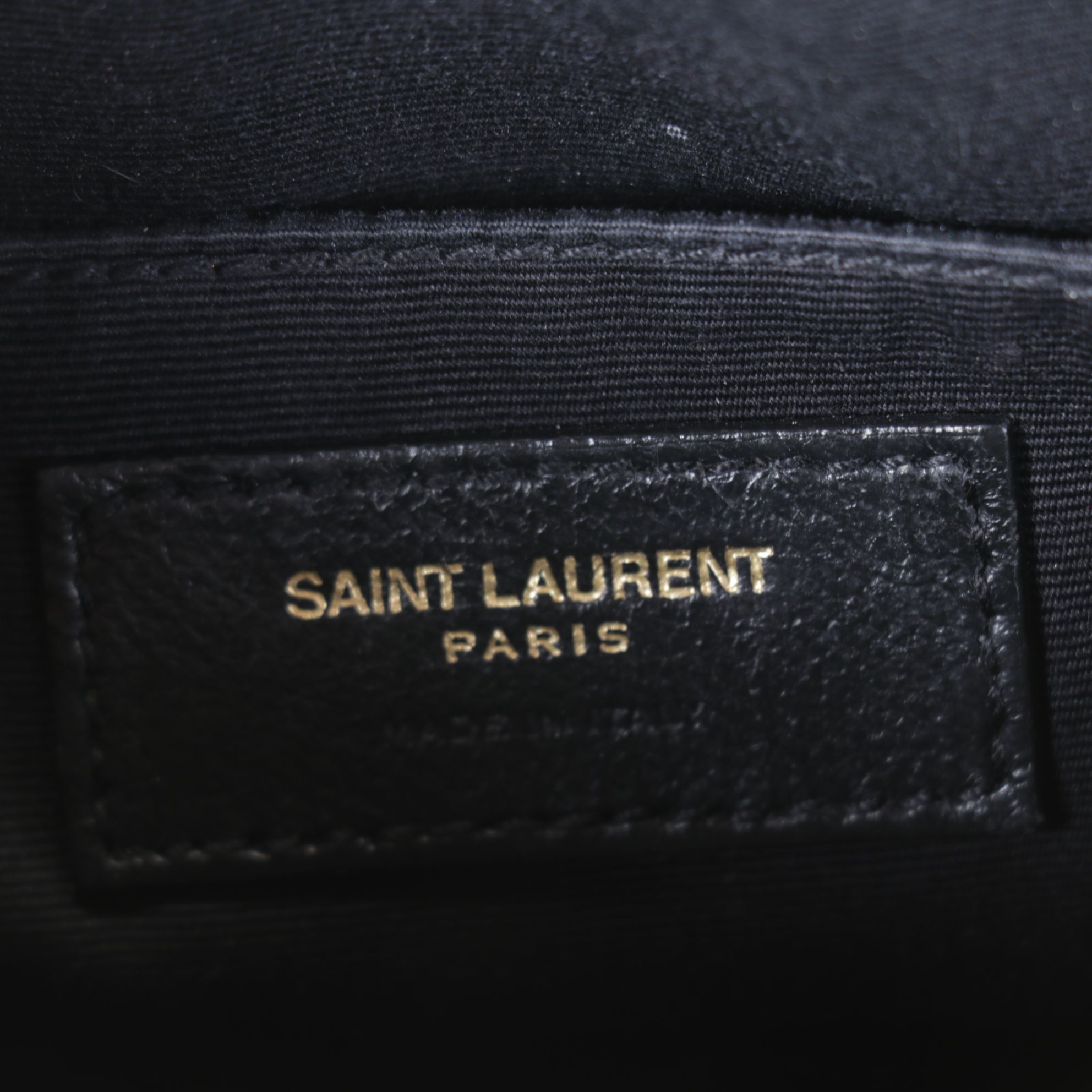 Yves Saint Laurent Lou Camera Bag in Black Matelassé Chevron Leather