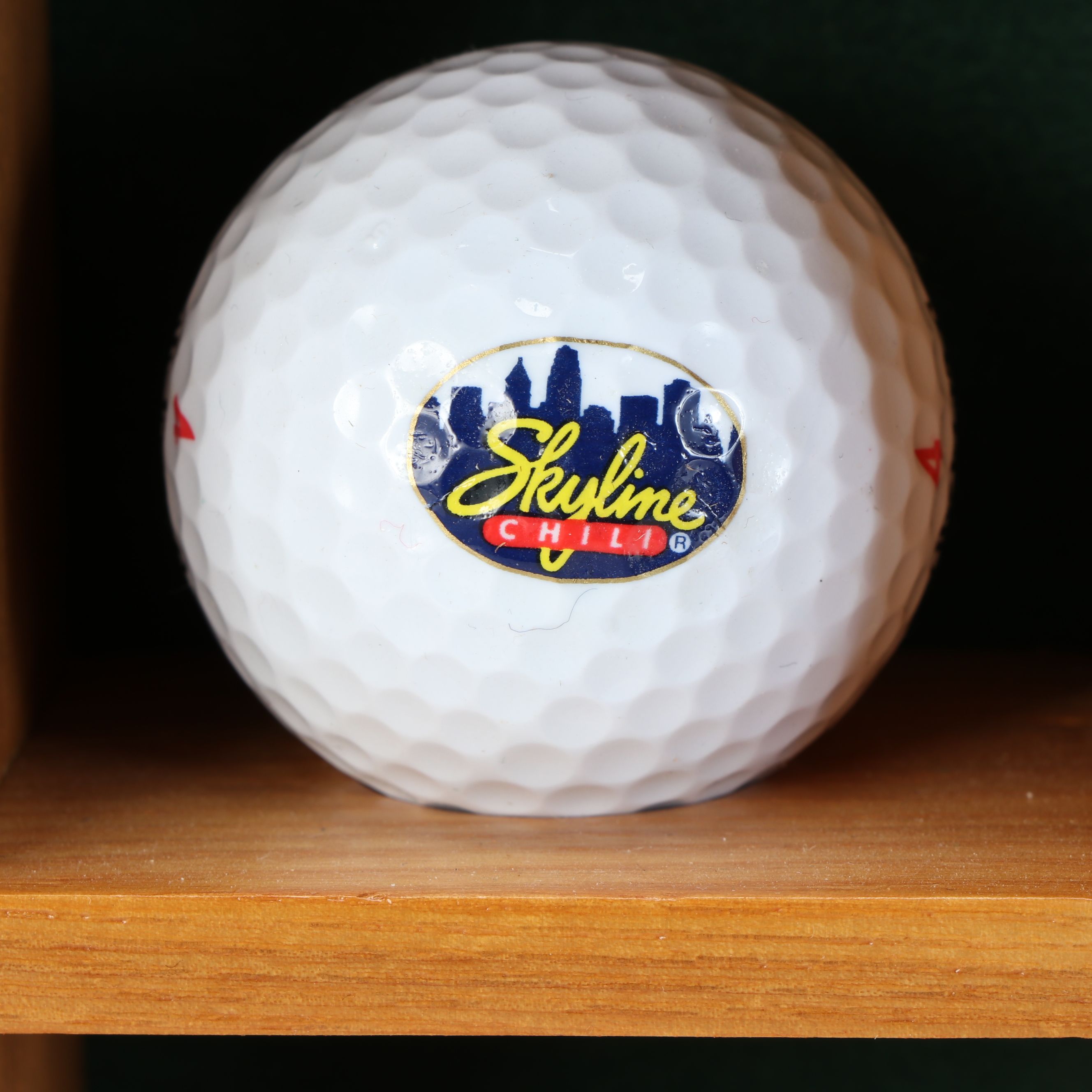 Handmade Golf Ball Display Shelves with Logo and Signed Golf Balls