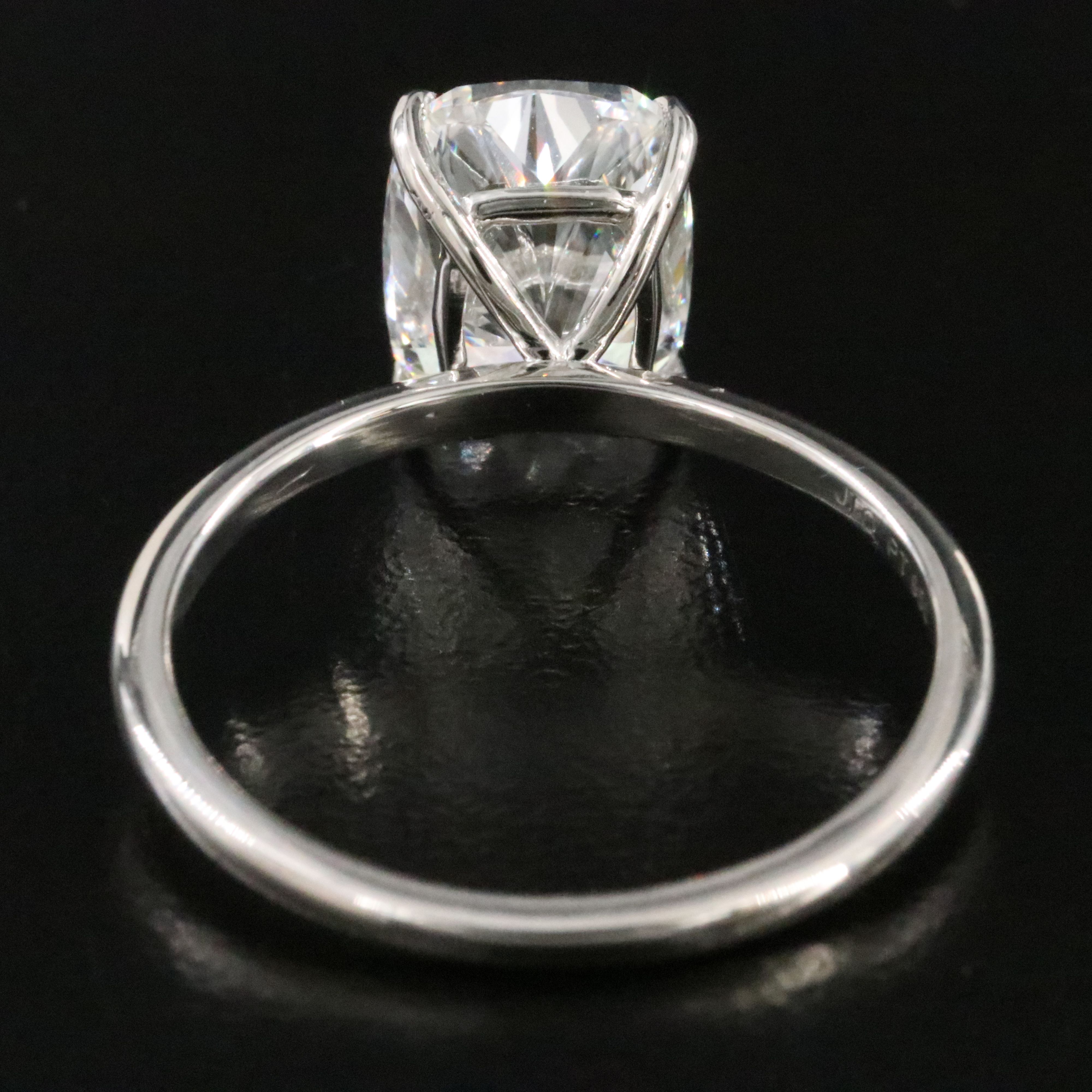 Platinum 3.32 CT Lab Grown Diamond Solitaire Ring