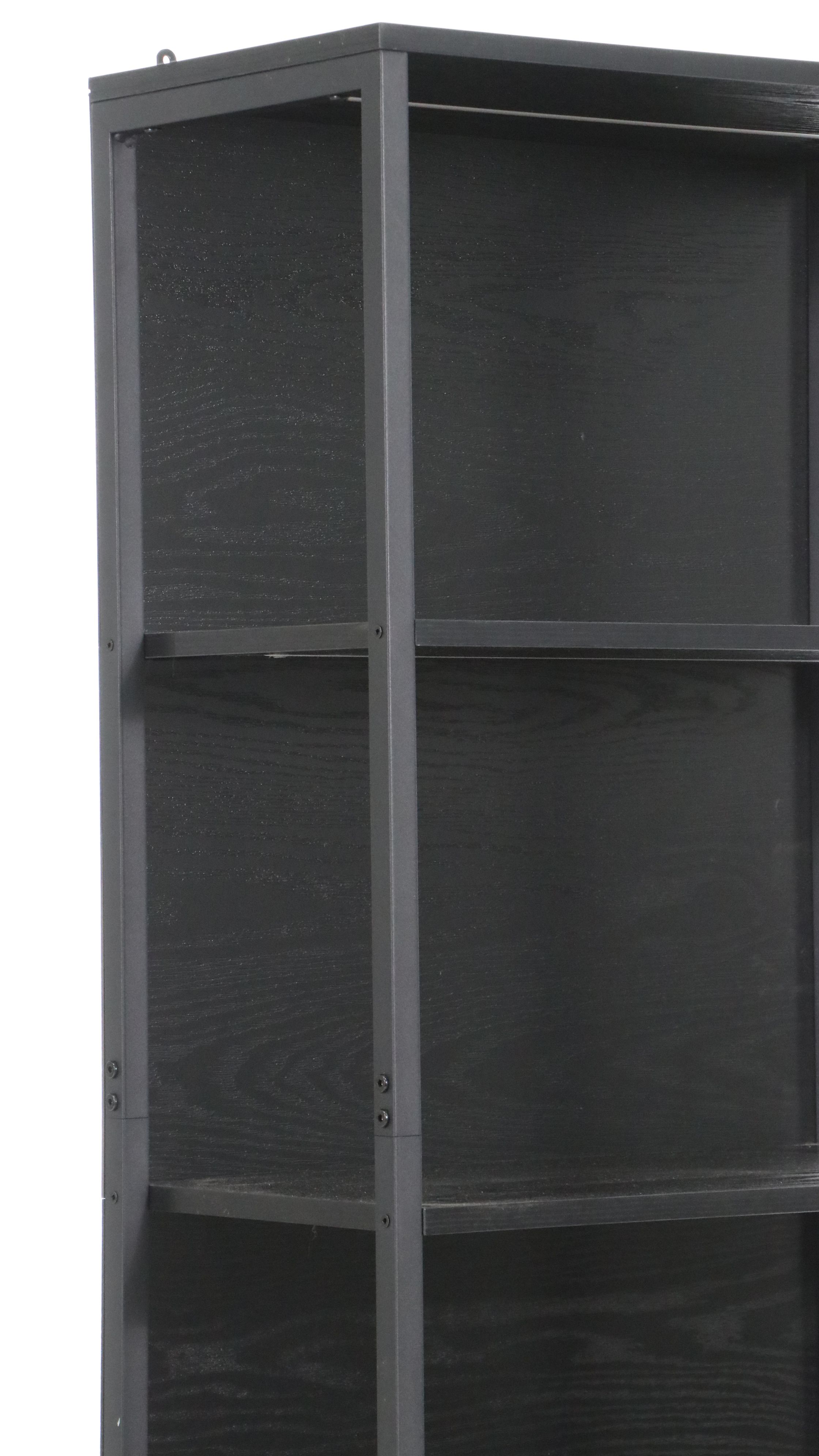 Contemporary Industrial Five-Shelf Illuminated Étagère