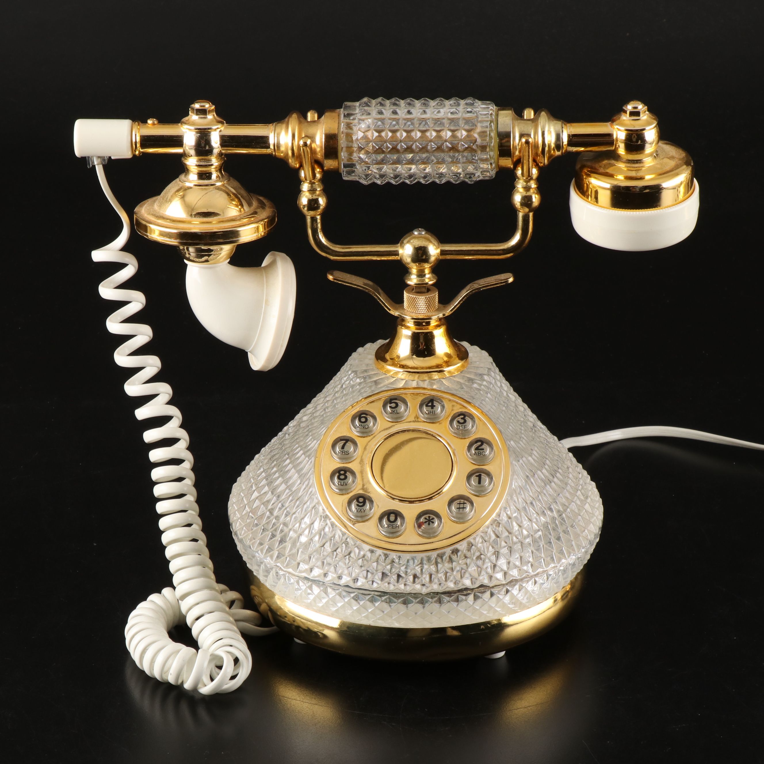 Victorian French Style Glass Telephones, 21st Century