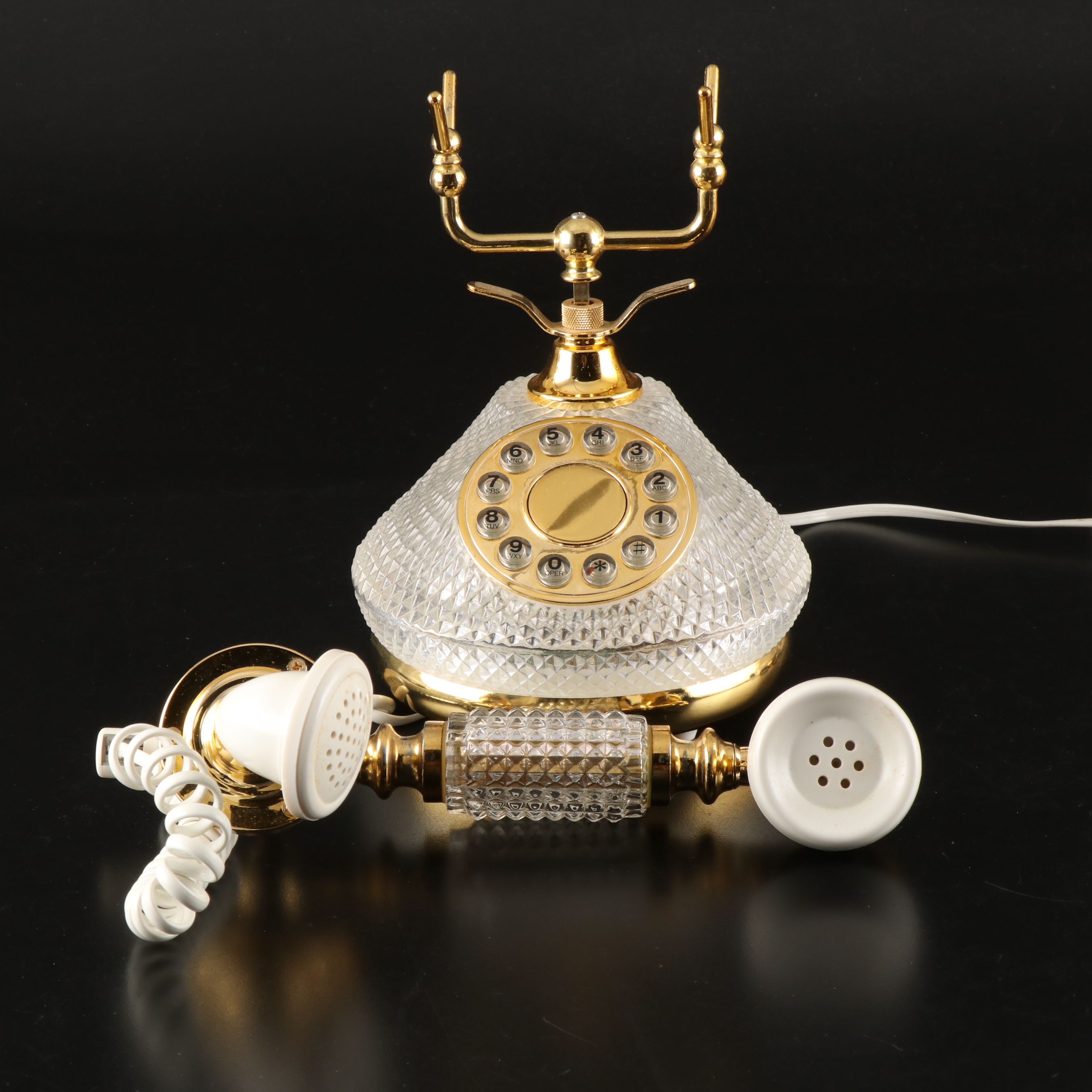 Victorian French Style Glass Telephones, 21st Century