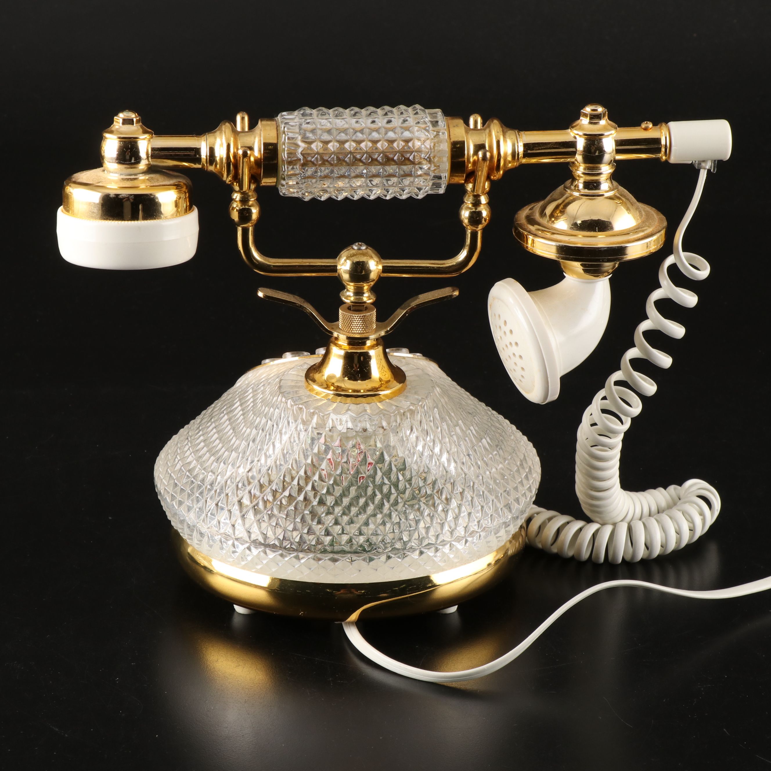 Victorian French Style Glass Telephones, 21st Century