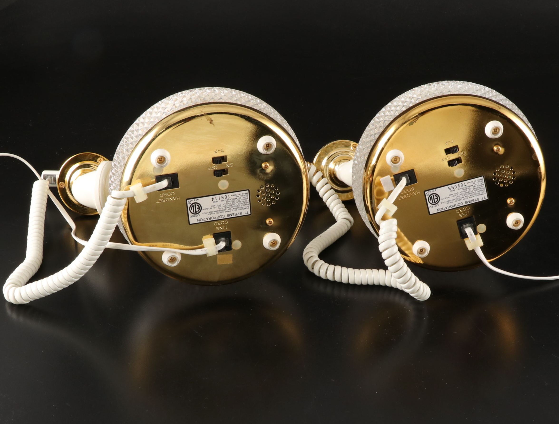 Victorian French Style Glass Telephones, 21st Century