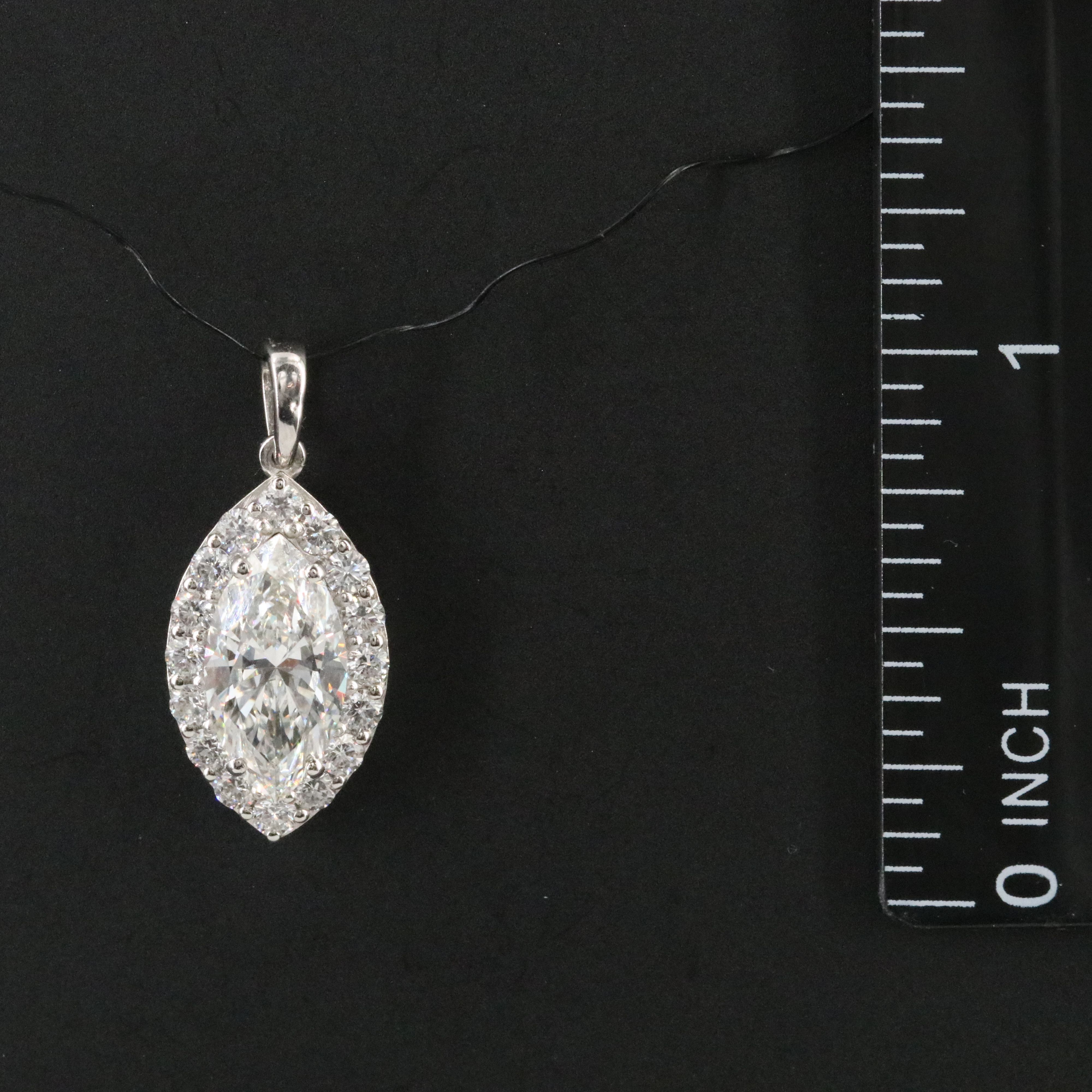 Platinum 2.43 CTW Lab Grown Diamond Pendant