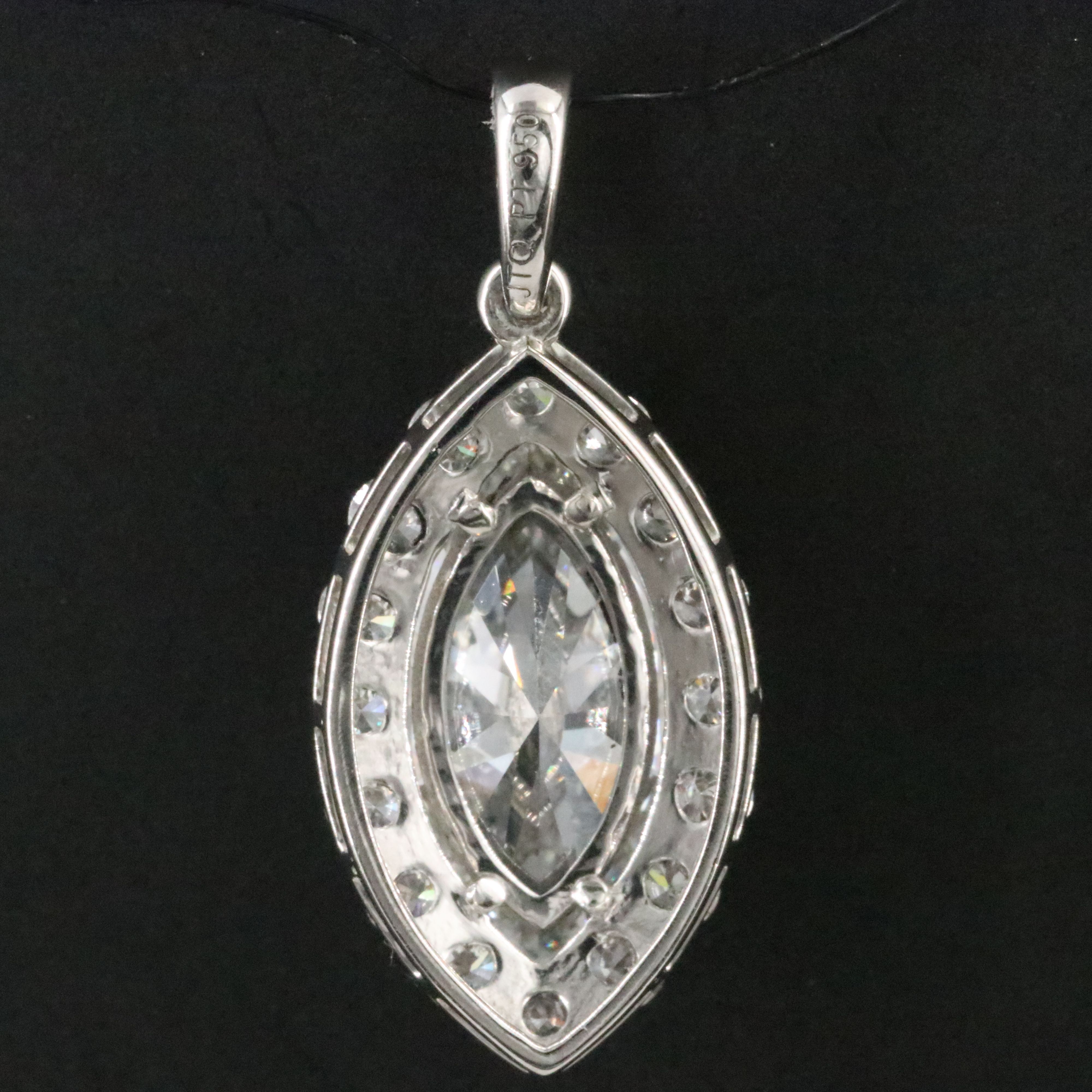 Platinum 2.43 CTW Lab Grown Diamond Pendant