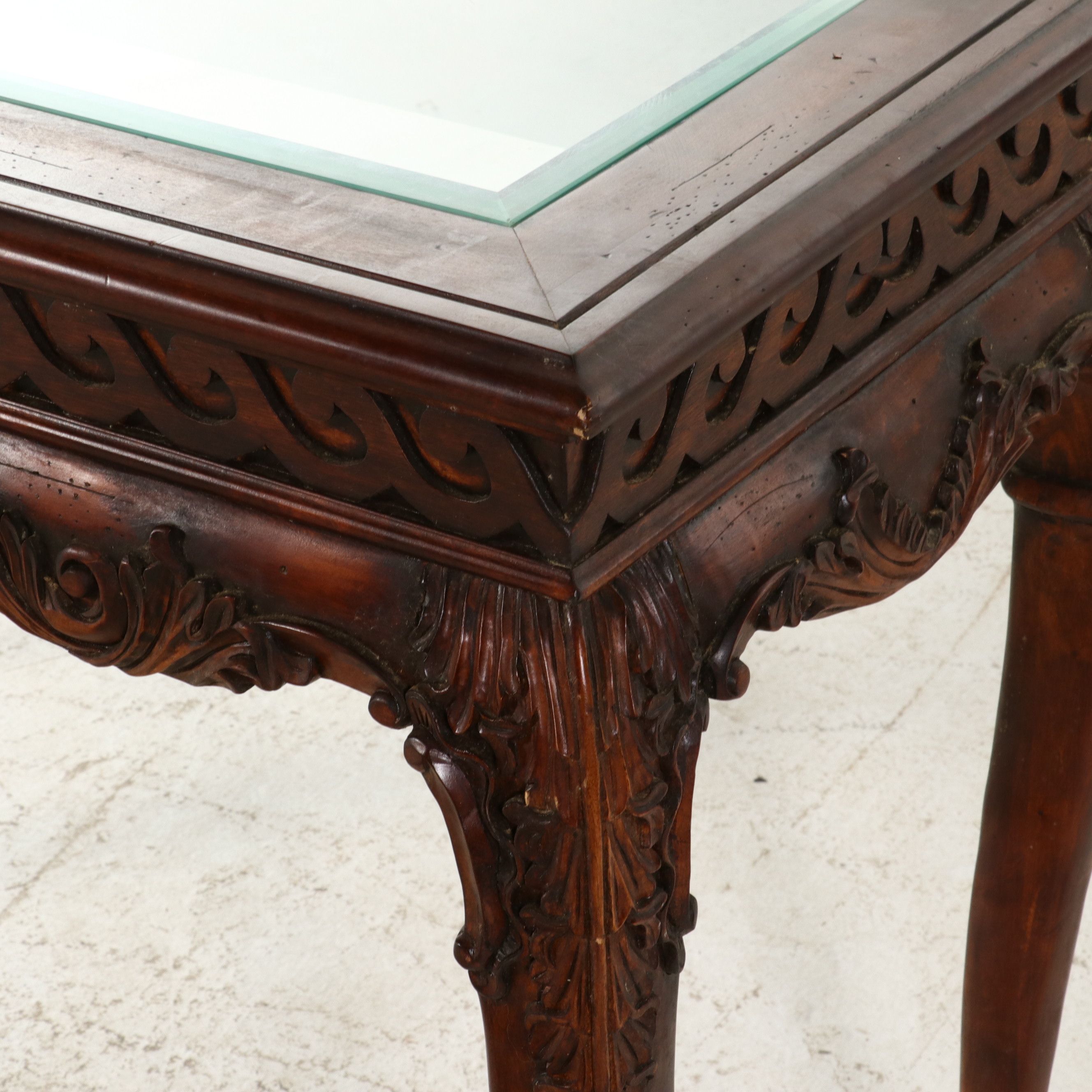 Chippendale Style Mahogany Sofa Table, Late 20th Century