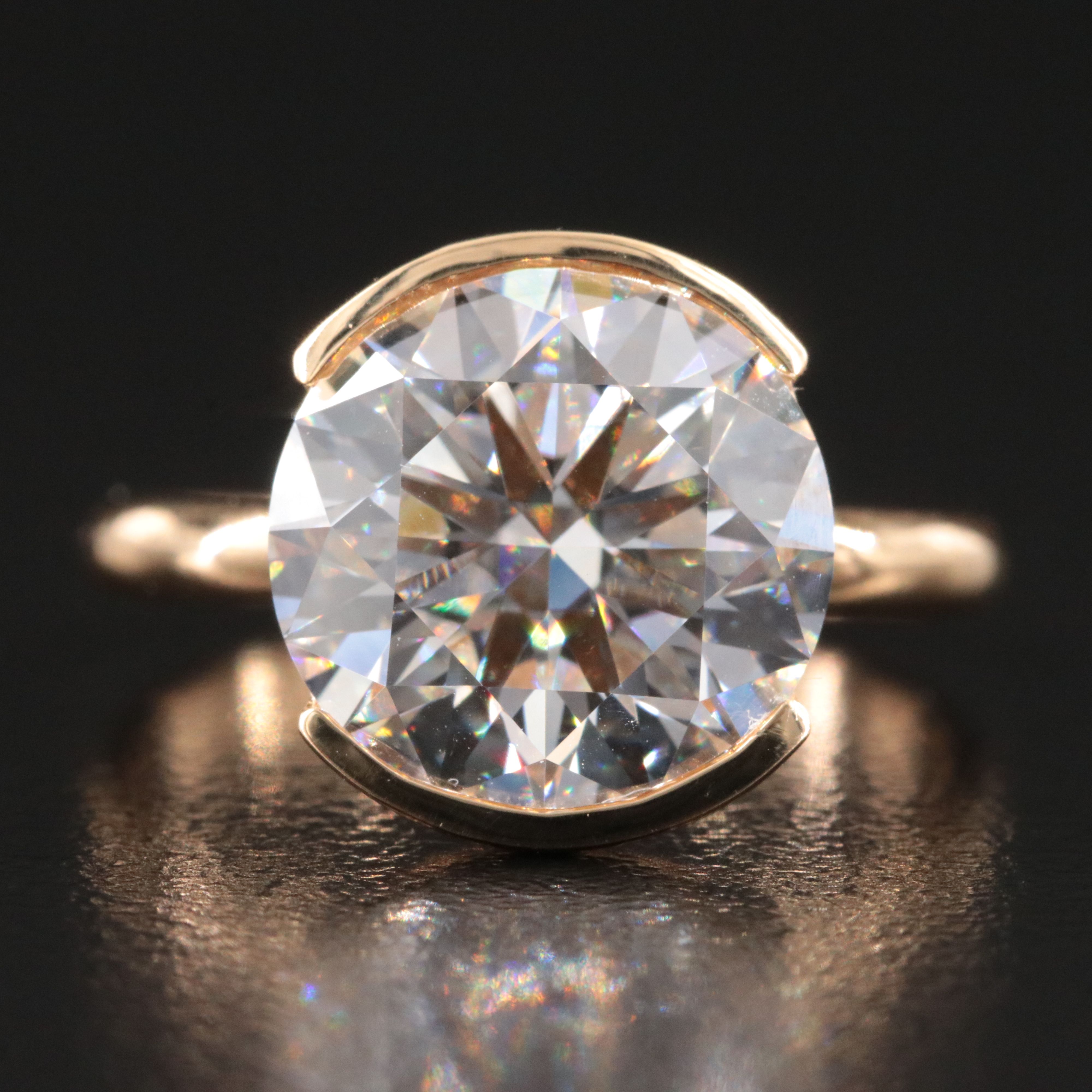 18K 5.09 CT Lab Grown Diamond Solitaire Ring with IGI Report