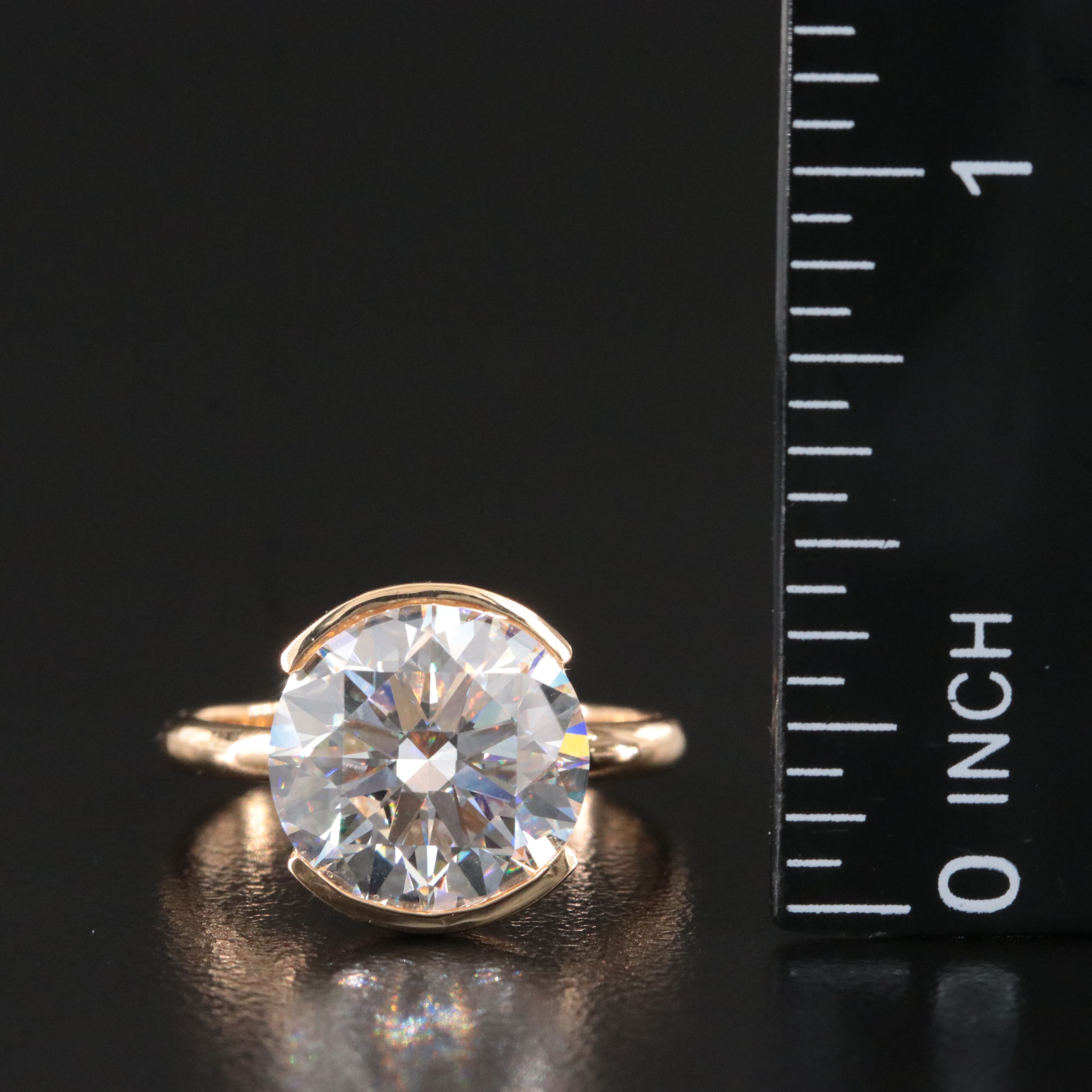 18K 5.09 CT Lab Grown Diamond Solitaire Ring with IGI Report