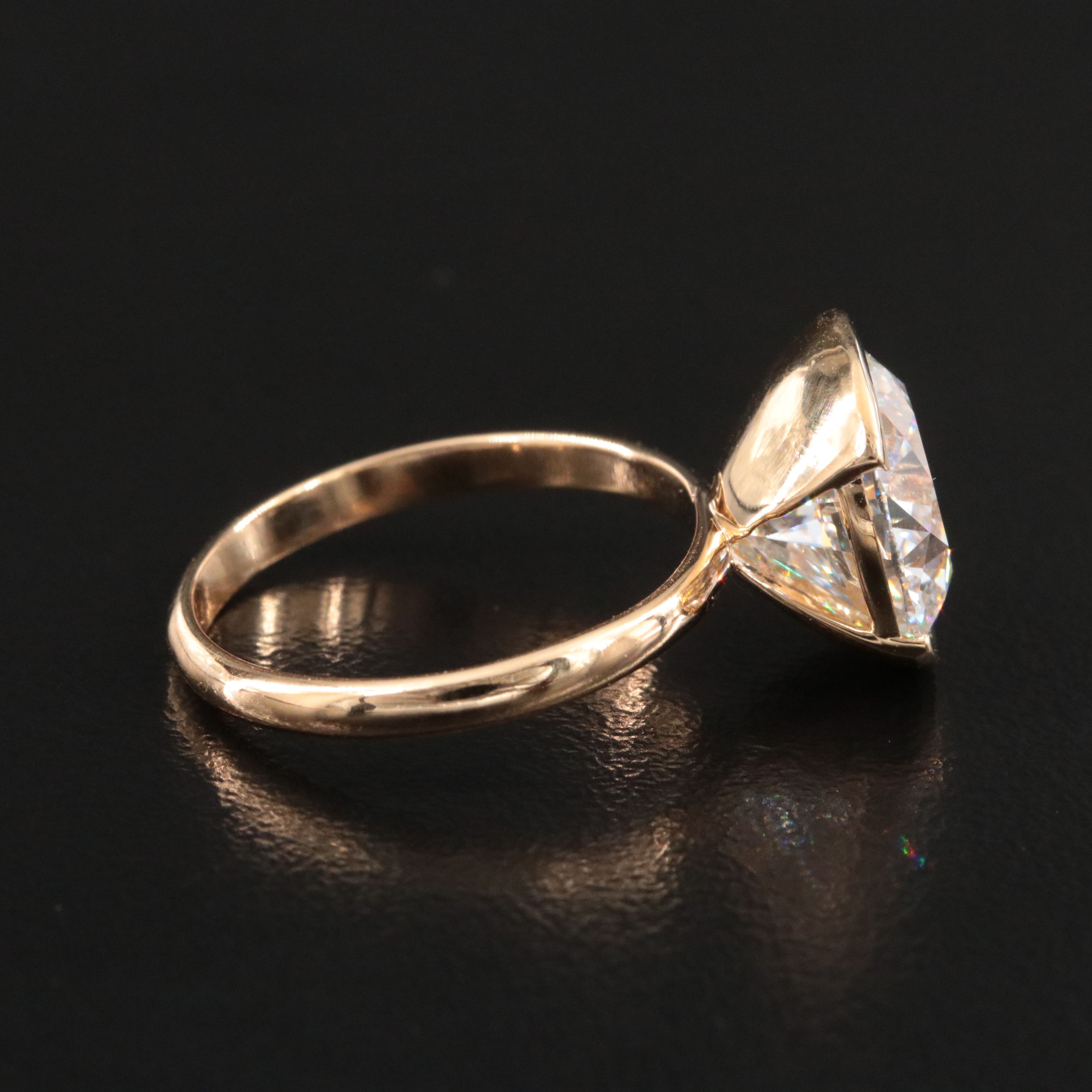 18K 5.09 CT Lab Grown Diamond Solitaire Ring with IGI Report