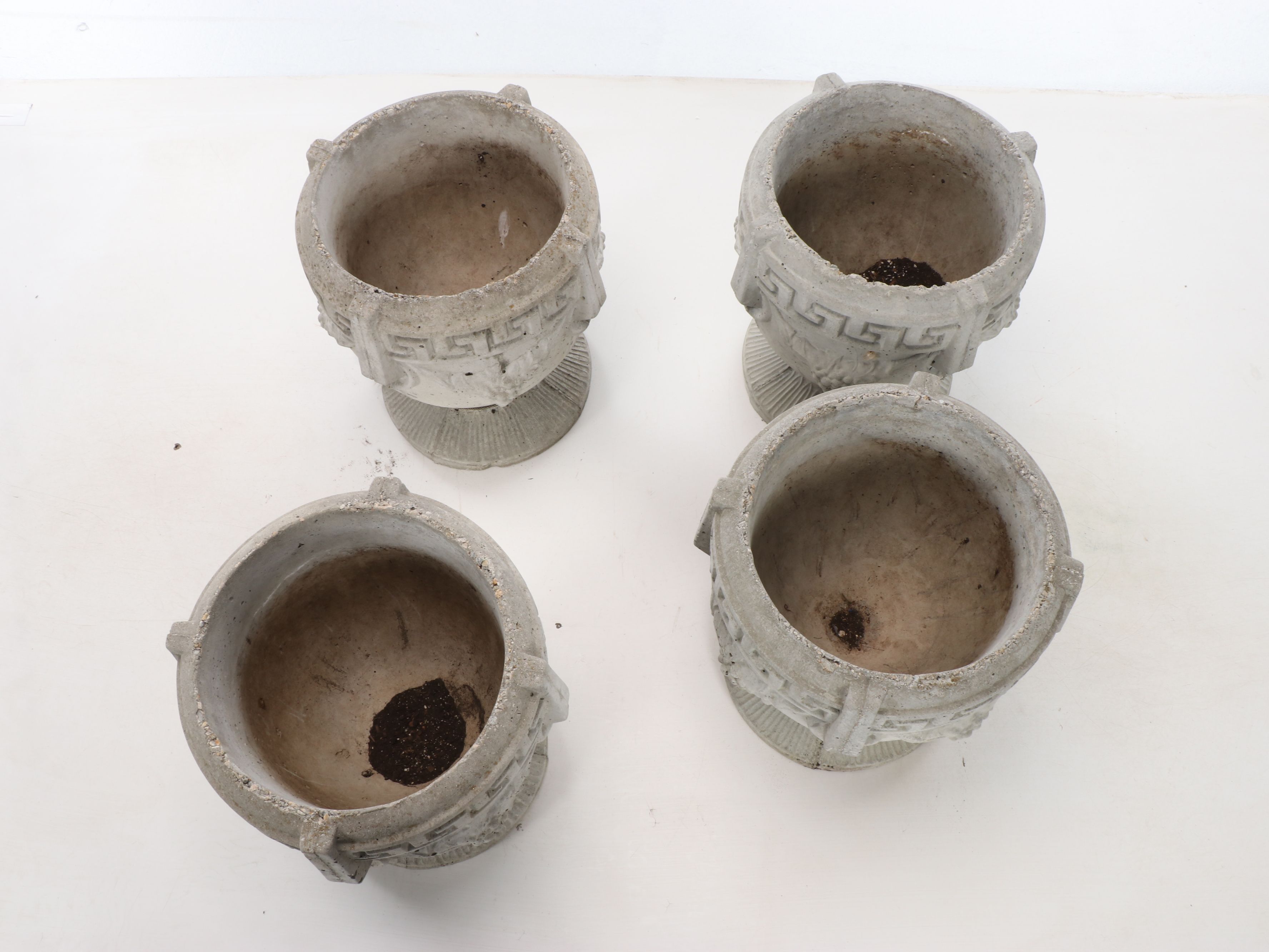 Neoclassical Style Cast Concrete Planters