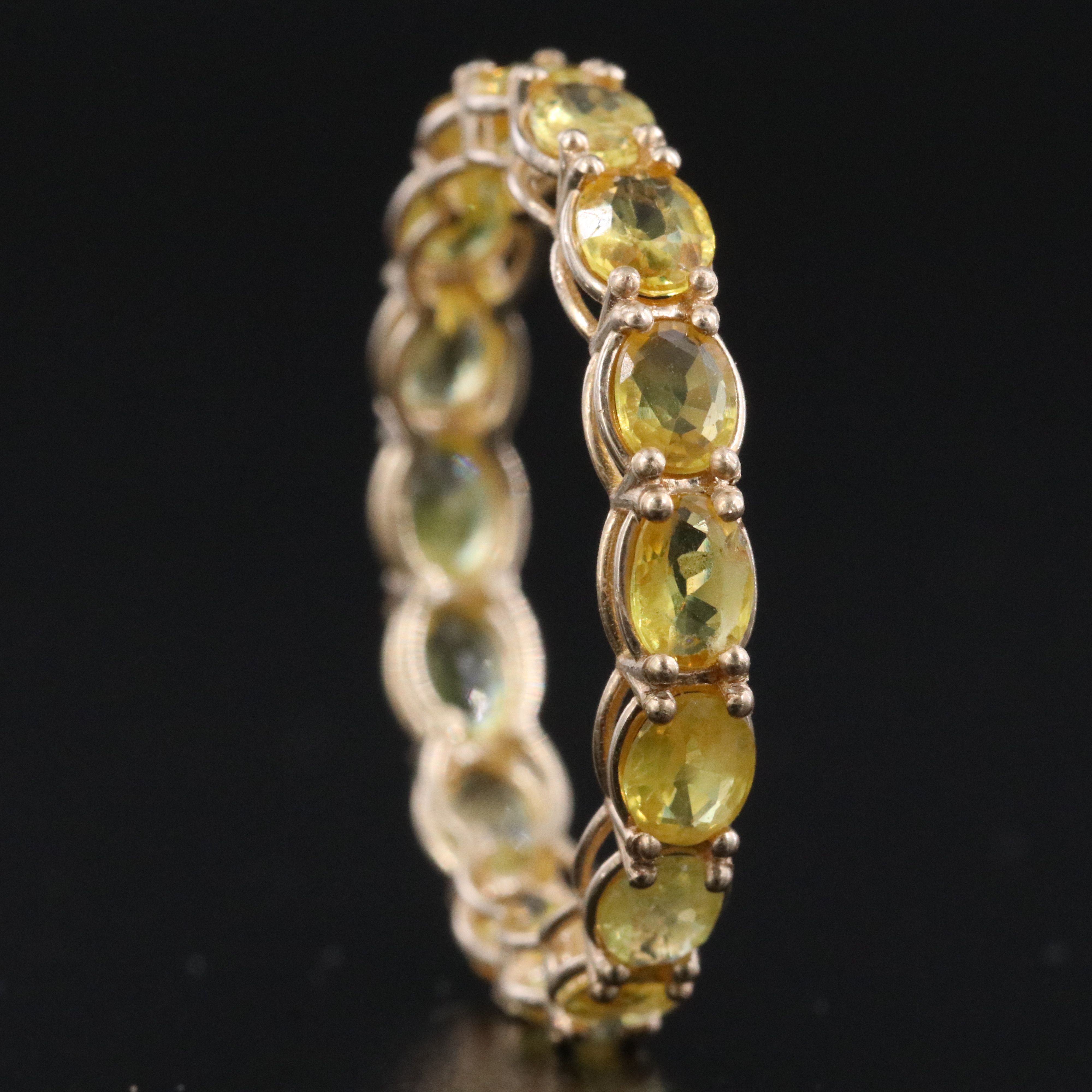 14K Sapphire Eternity Band