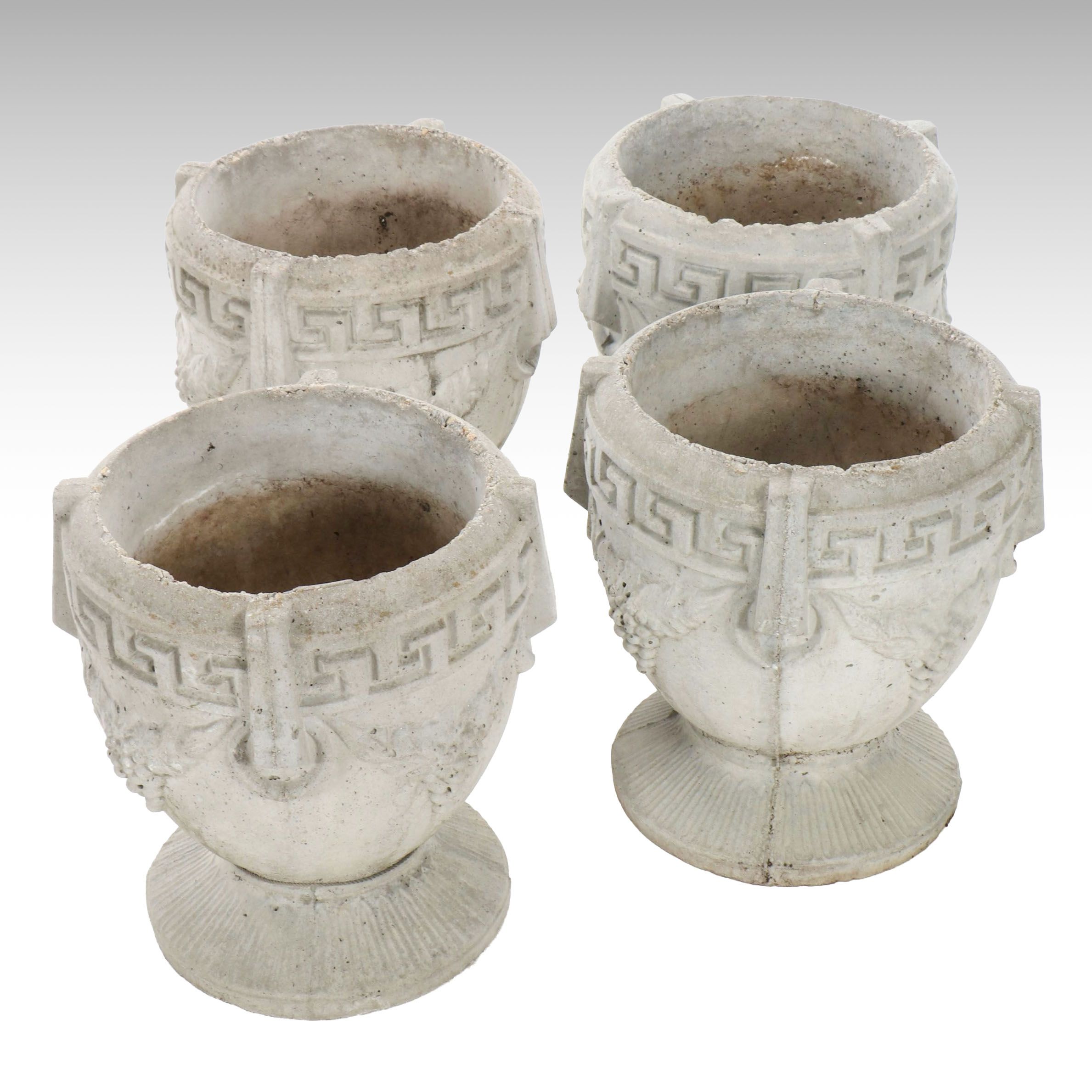 Neoclassical Style Cast Concrete Planters