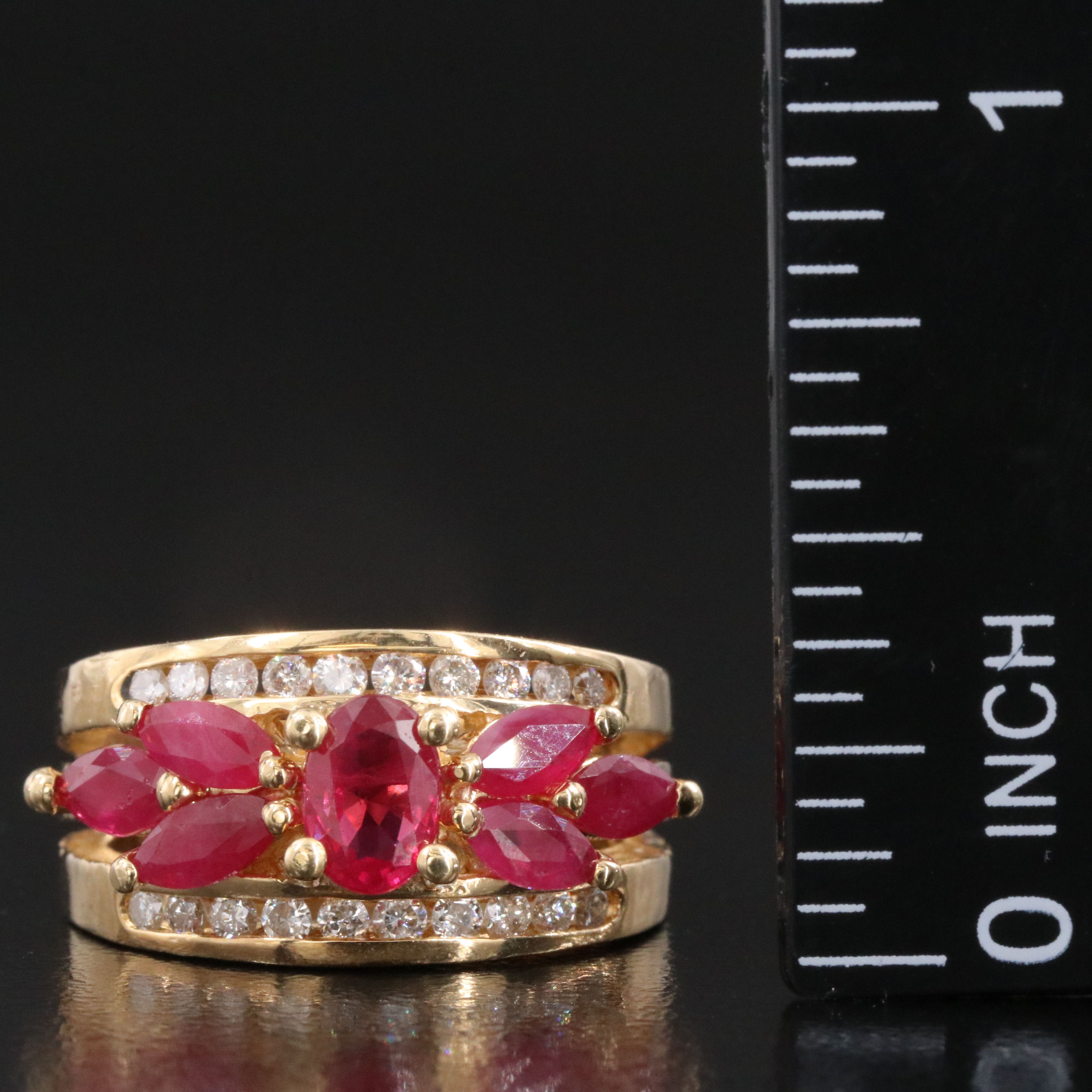 14K Ruby and Diamond Ring
