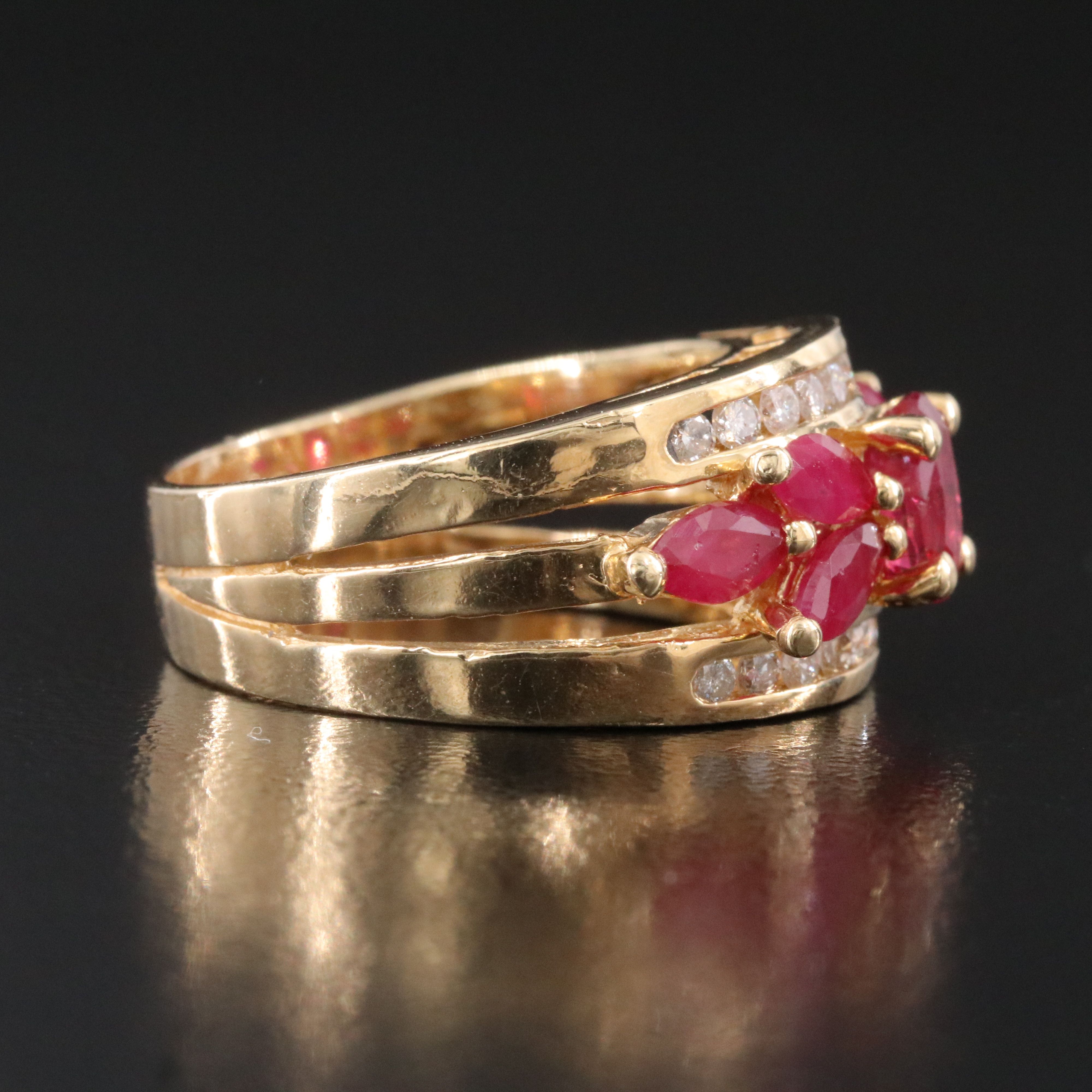 14K Ruby and Diamond Ring