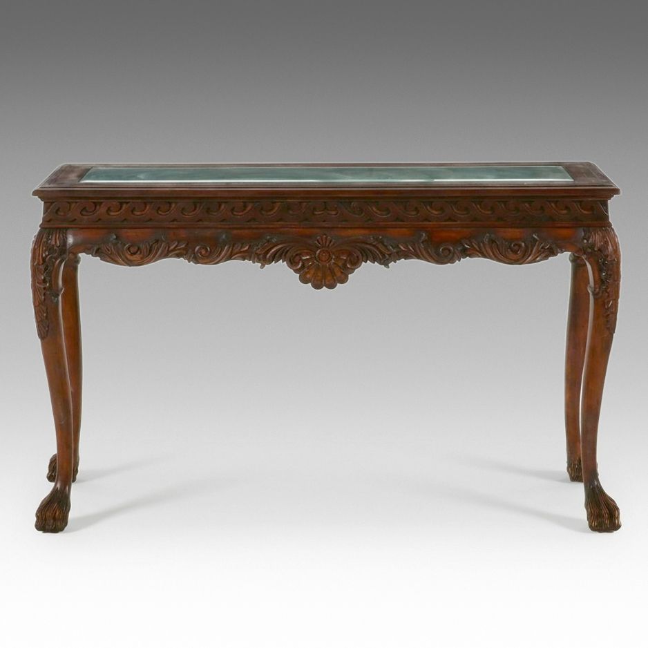 Chippendale Style Mahogany Sofa Table, Late 20th Century