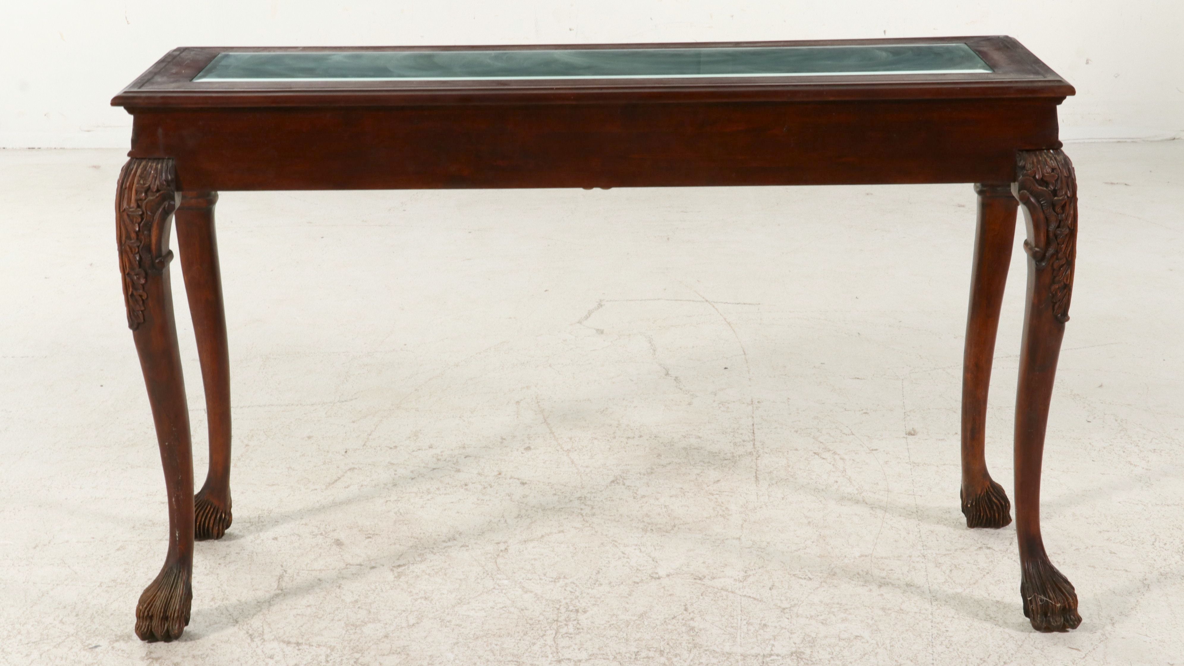 Chippendale Style Mahogany Sofa Table, Late 20th Century