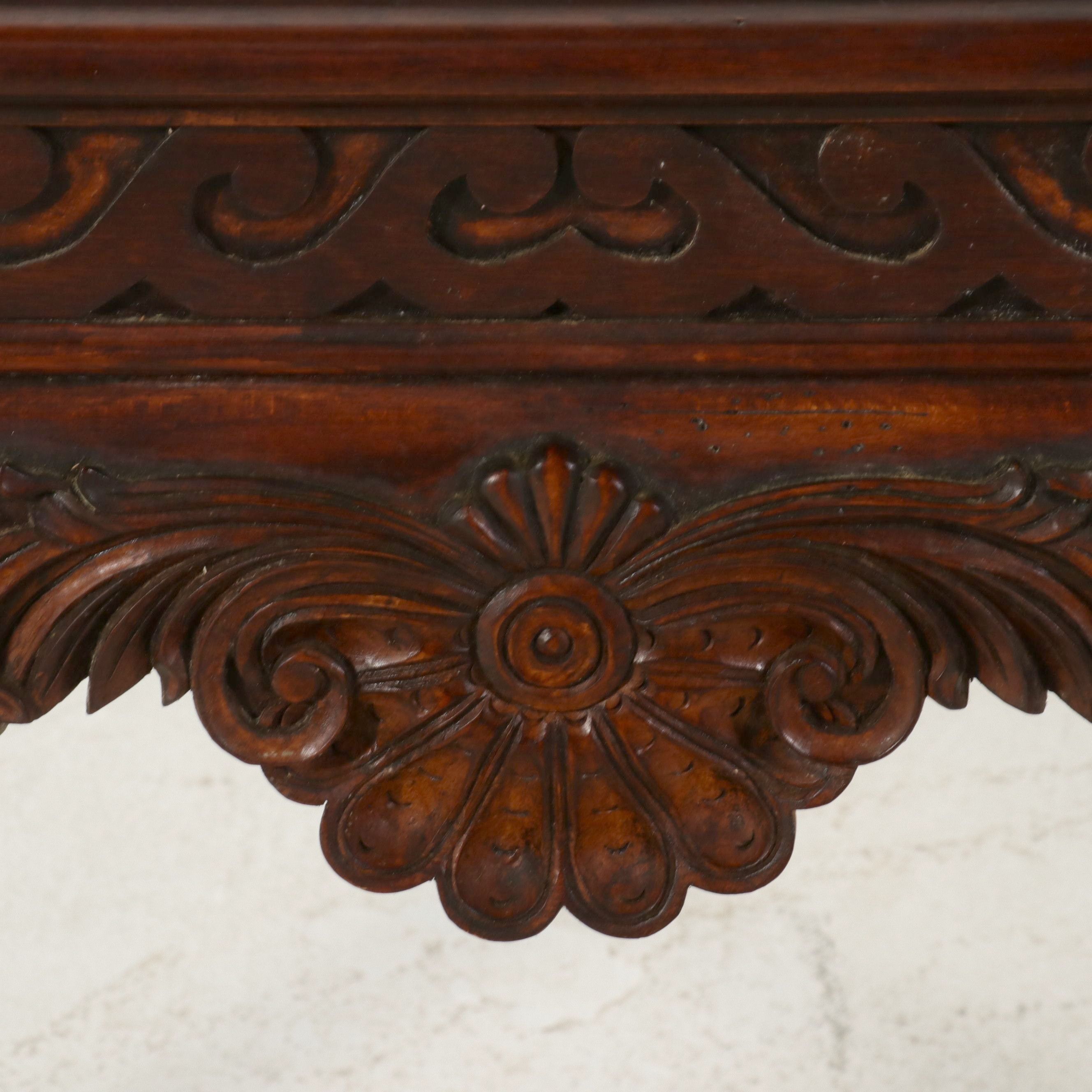 Chippendale Style Mahogany Sofa Table, Late 20th Century