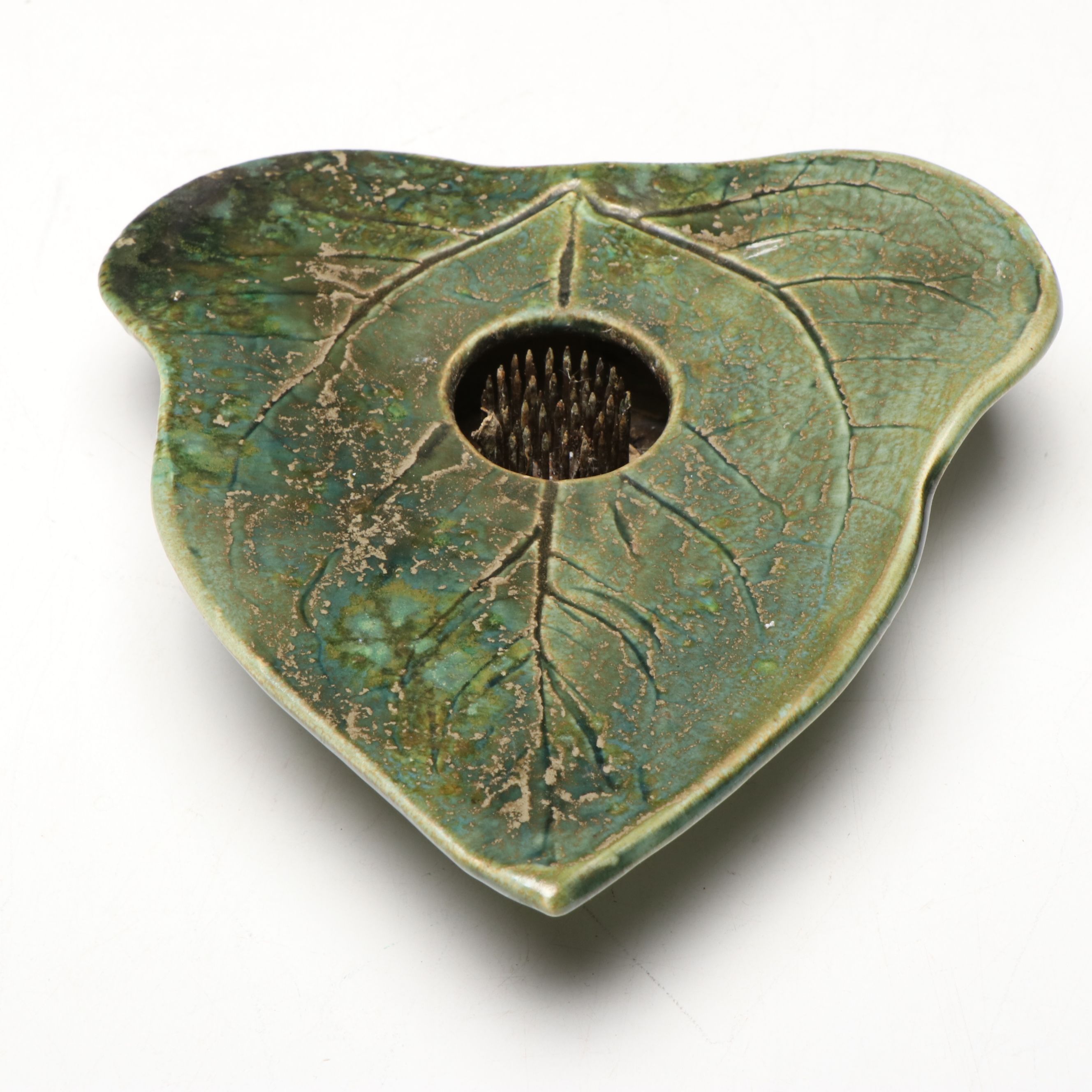 Larry Spears Drip Glaze Flower Frog with Other Art Pottery Frog and Bowl