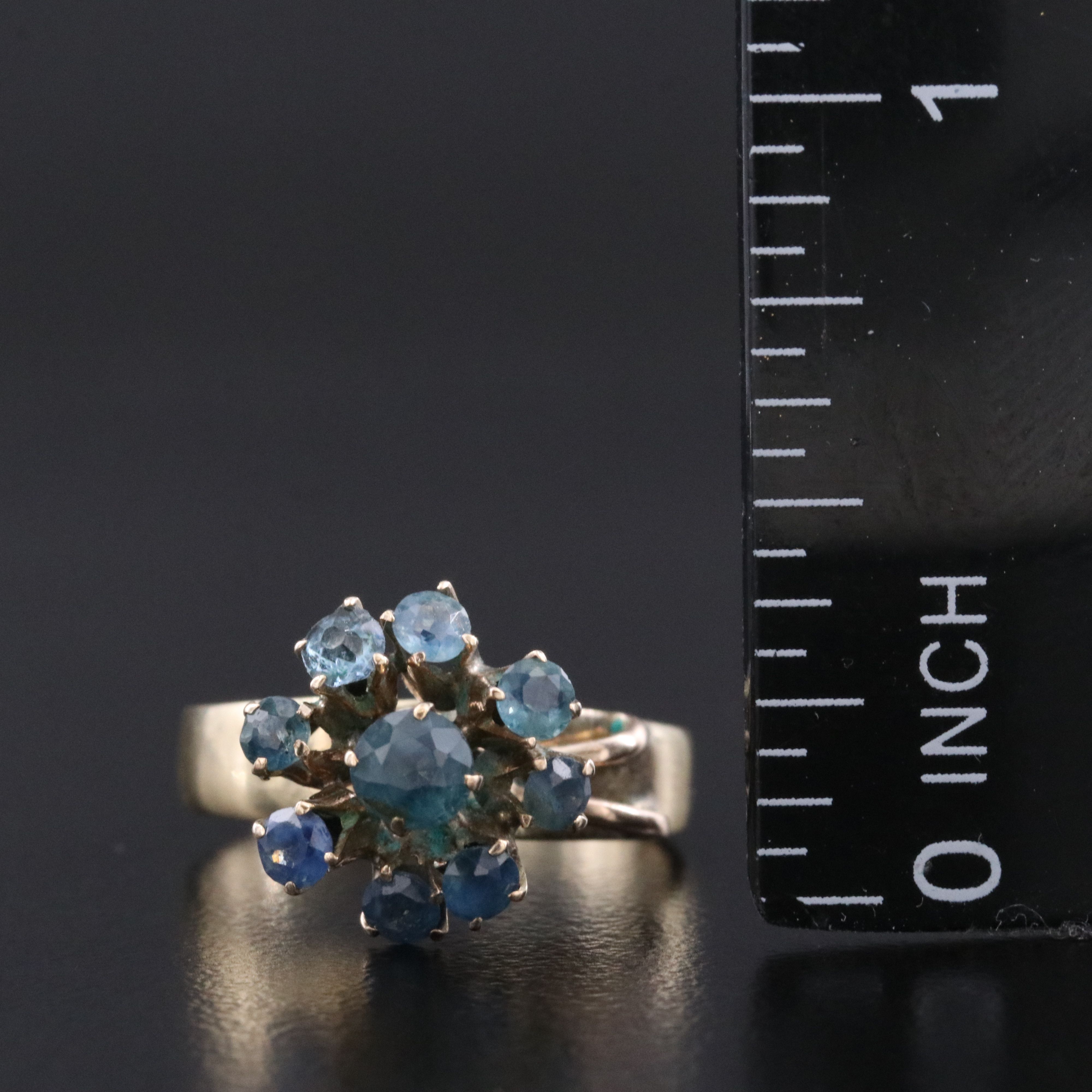 Sapphire Cluster Ring