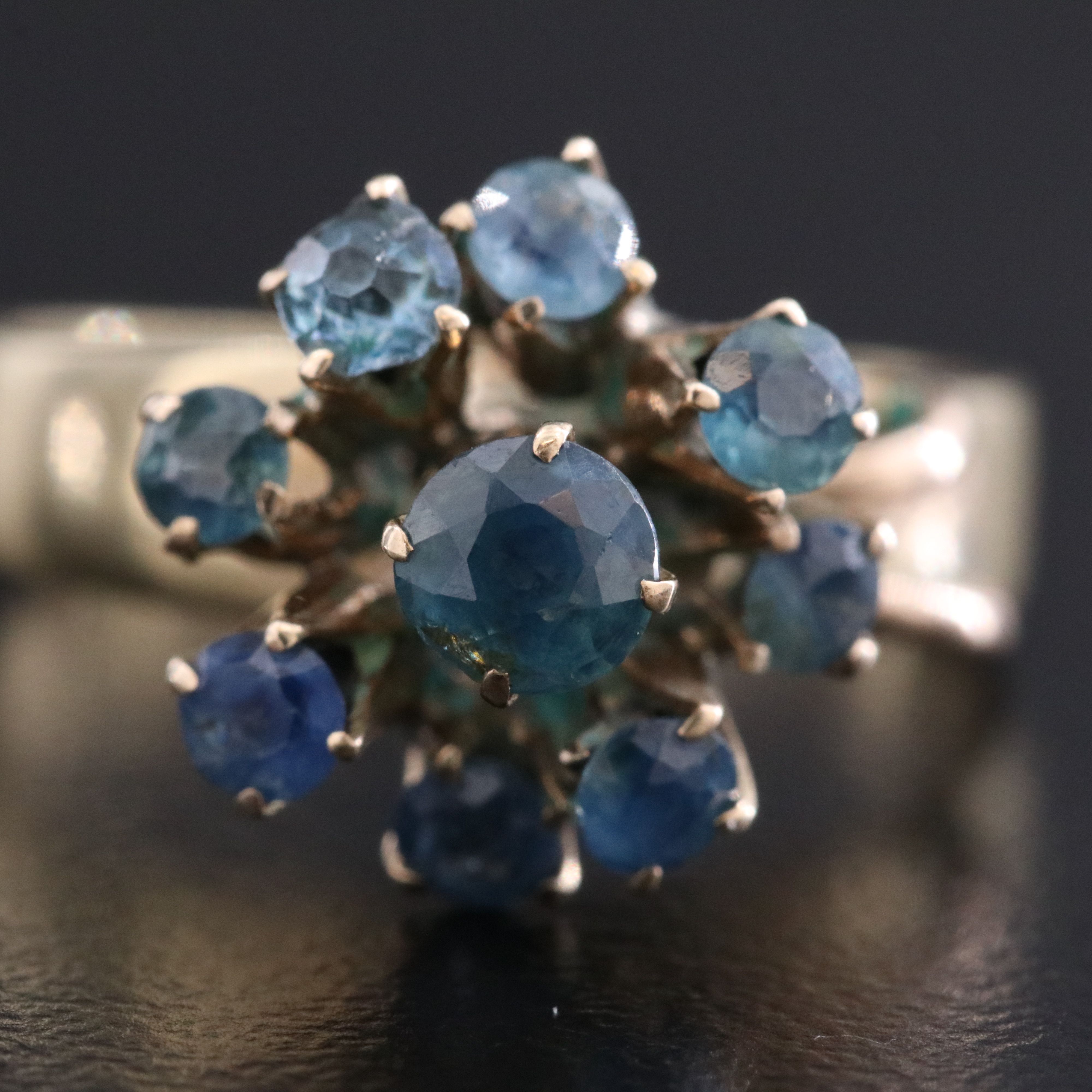 Sapphire Cluster Ring