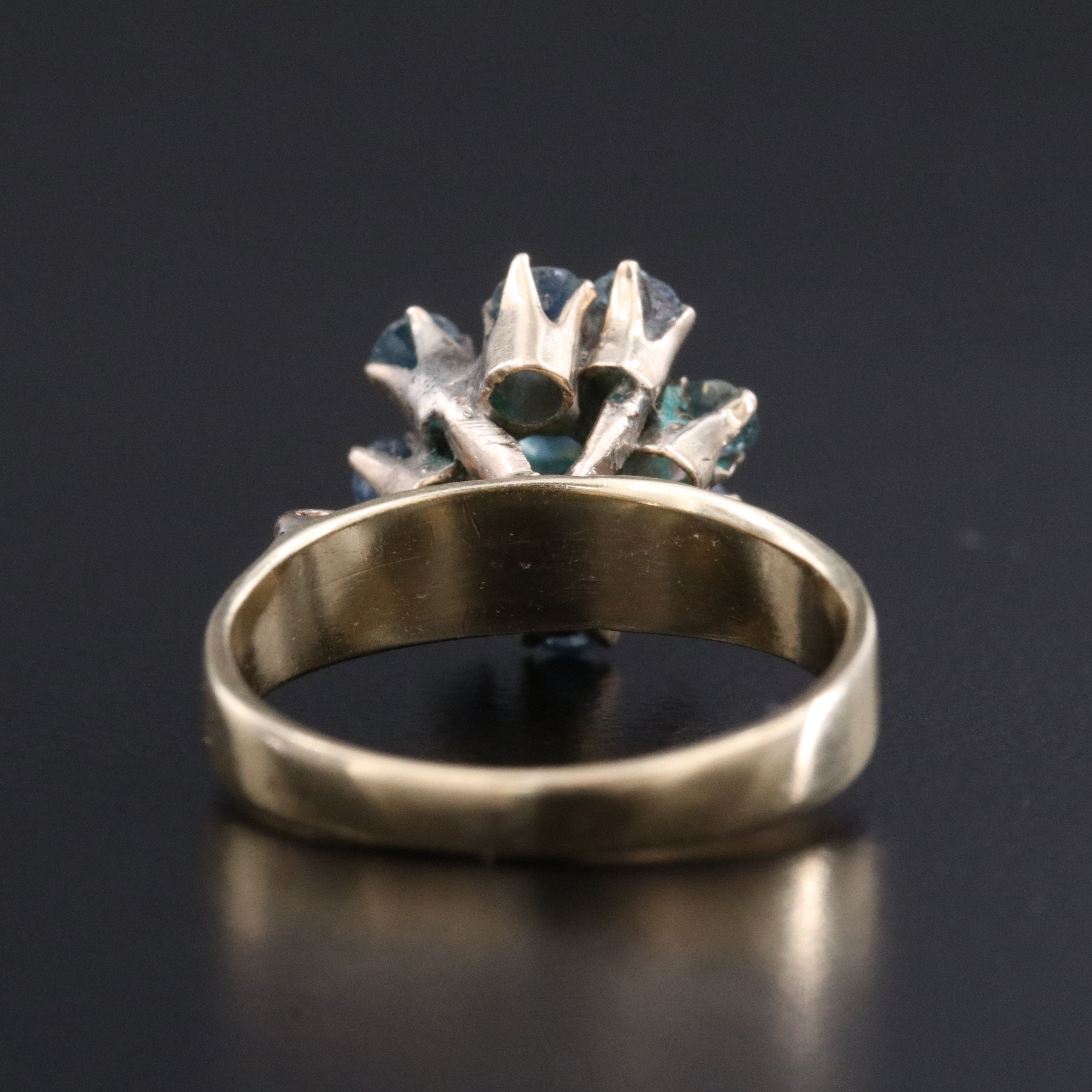 Sapphire Cluster Ring