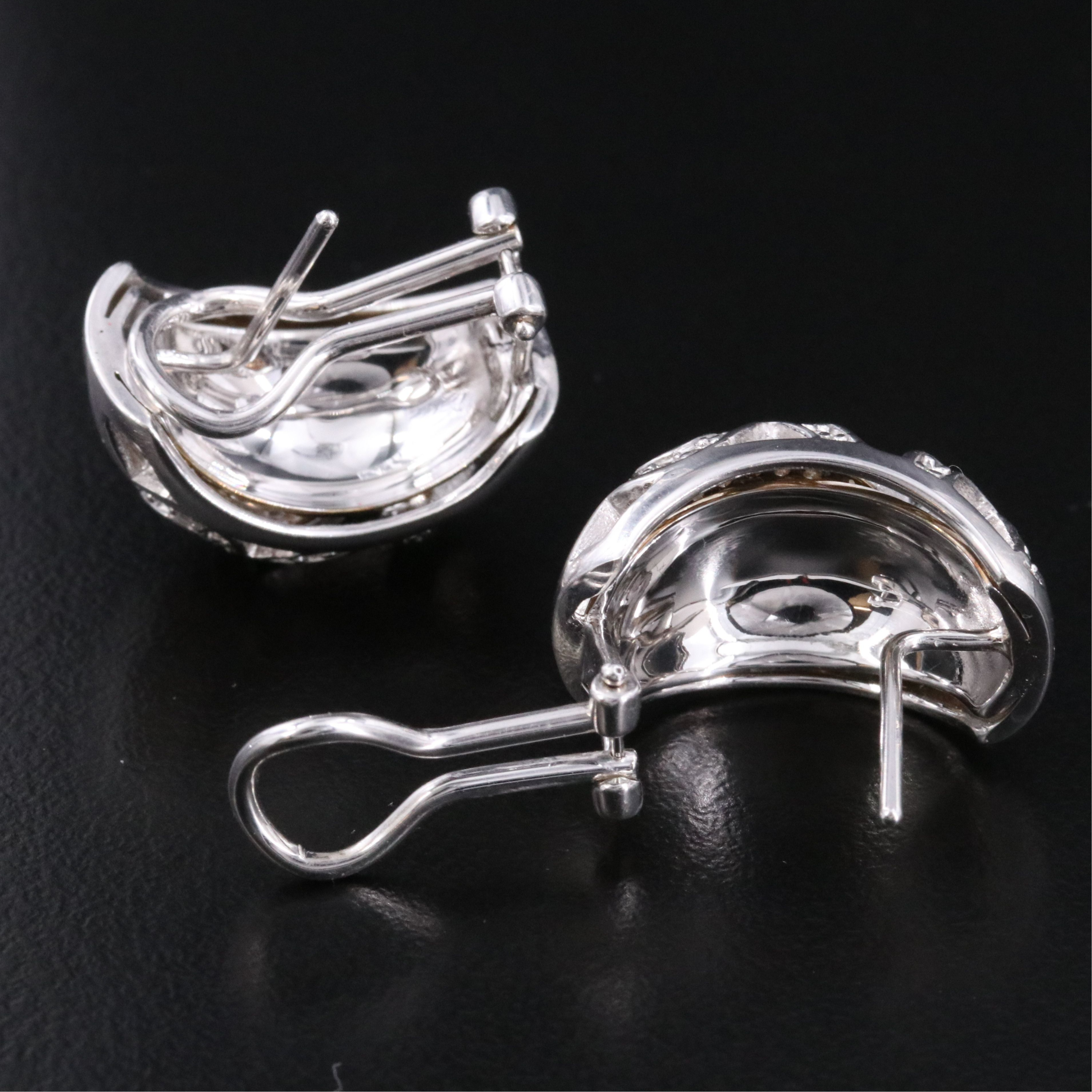 Sterling CZ Earrings with 18K Accents