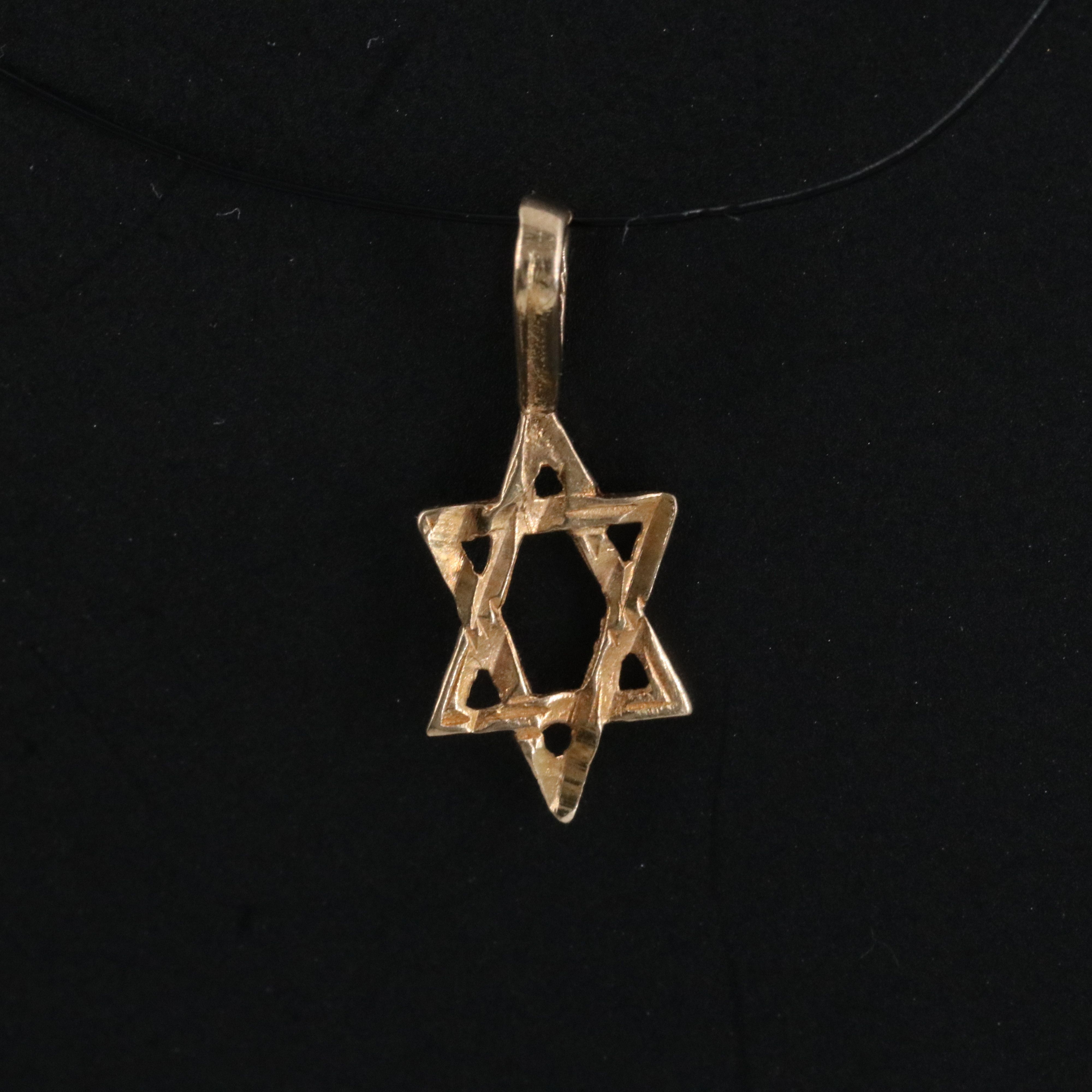 14K Star of David Pendant