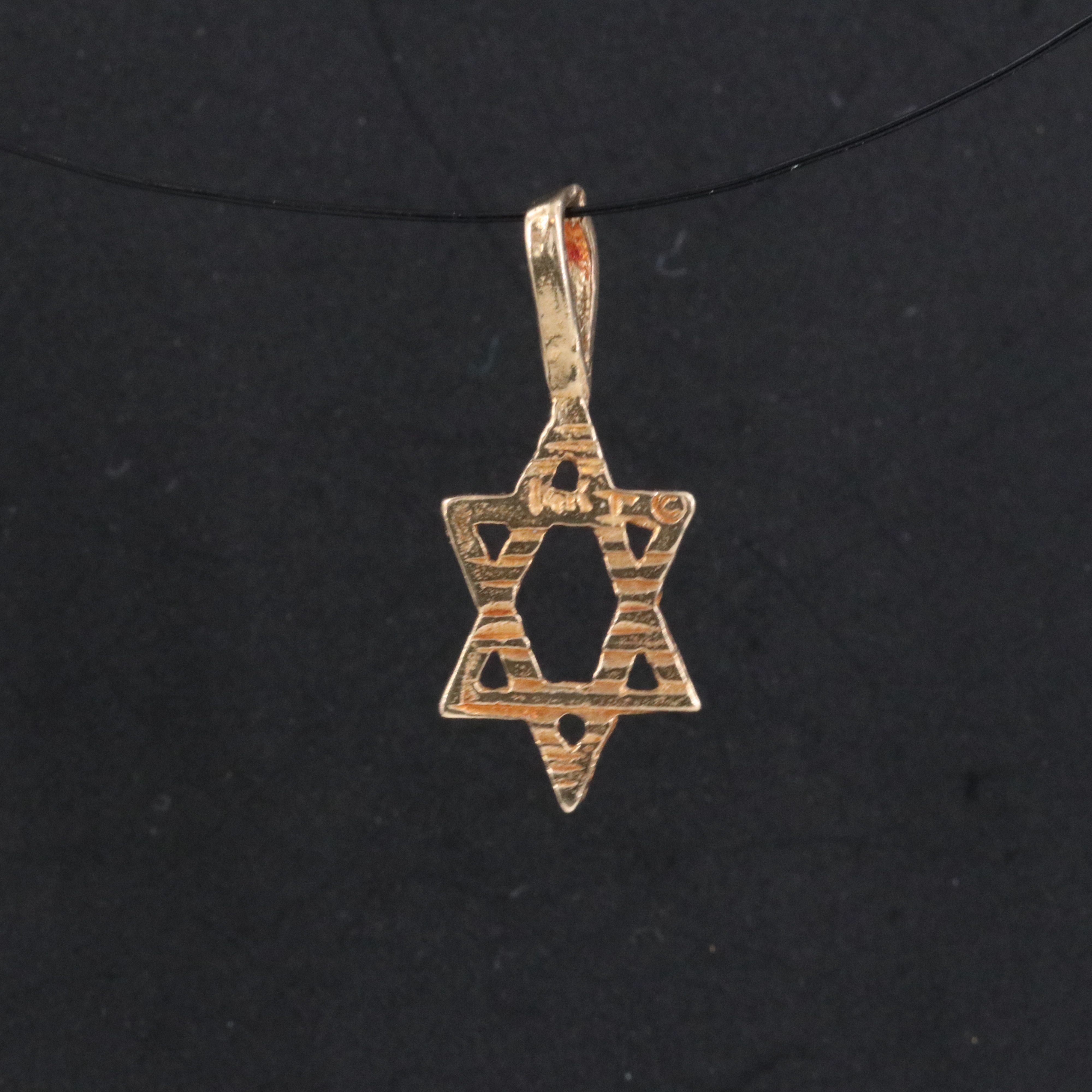 14K Star of David Pendant