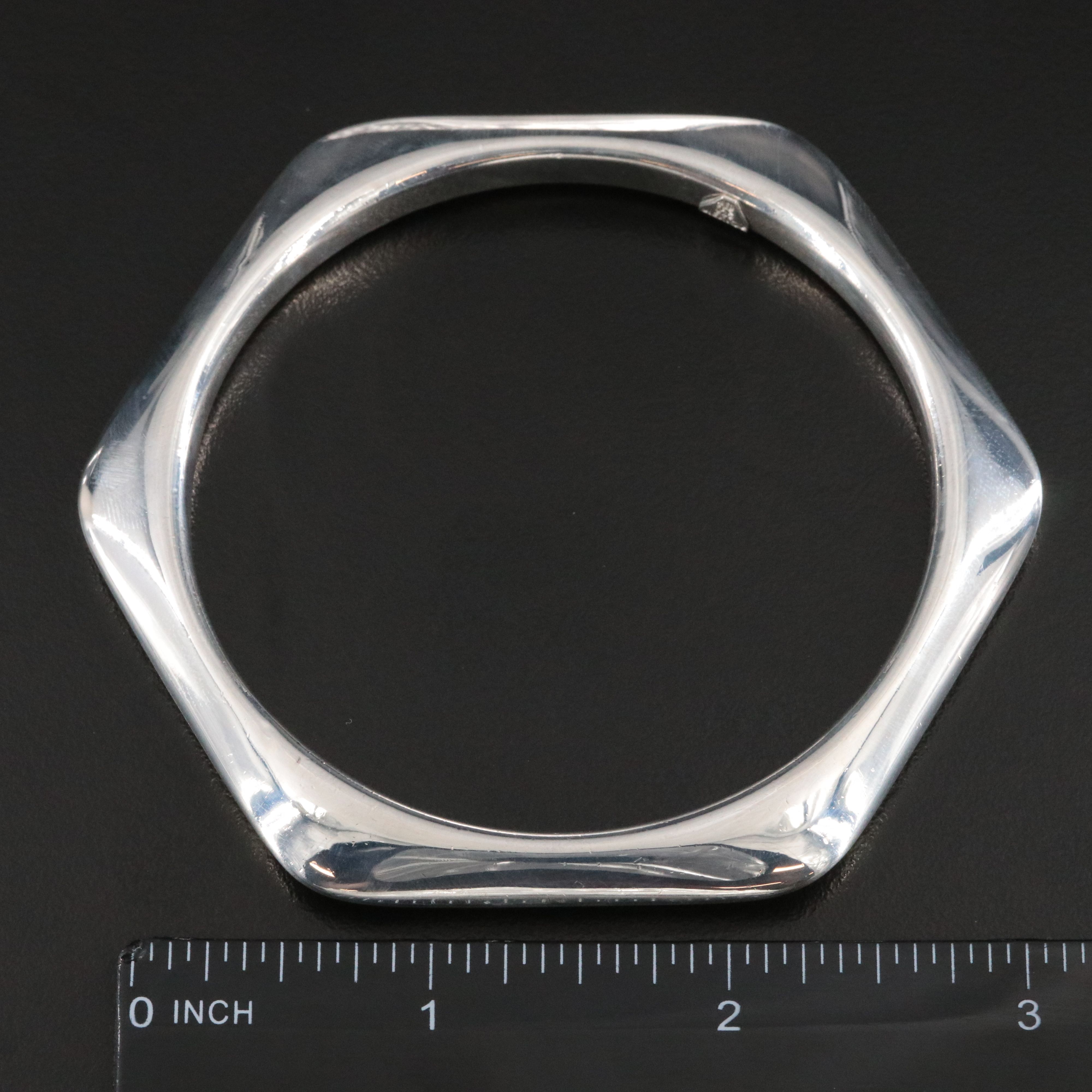 Mexican Sterling Hexagonal Bangle